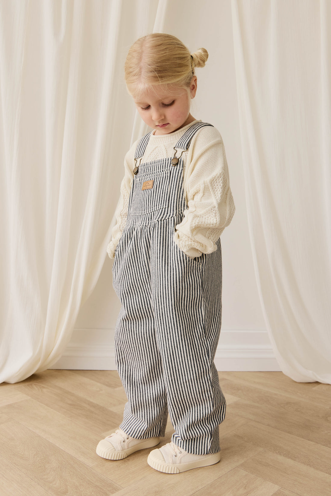 Cecil Overall-Sailor Stripe Eclipse / Cloud Childrens Overall from Jamie Kay USA