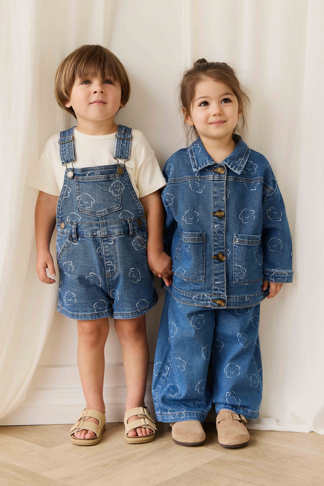 Fenix Short Overalls-Haru Denim Childrens Overall from Jamie Kay USA