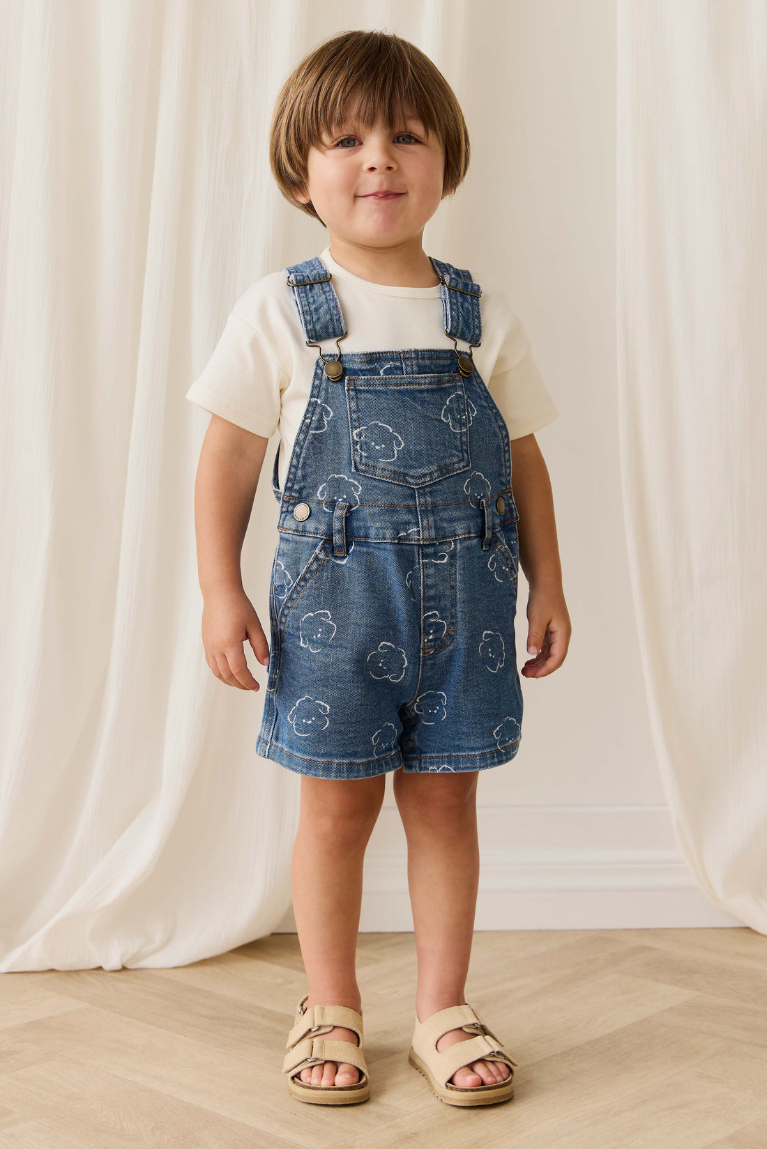 Fenix Short Overalls-Haru Denim Childrens Overall from Jamie Kay USA