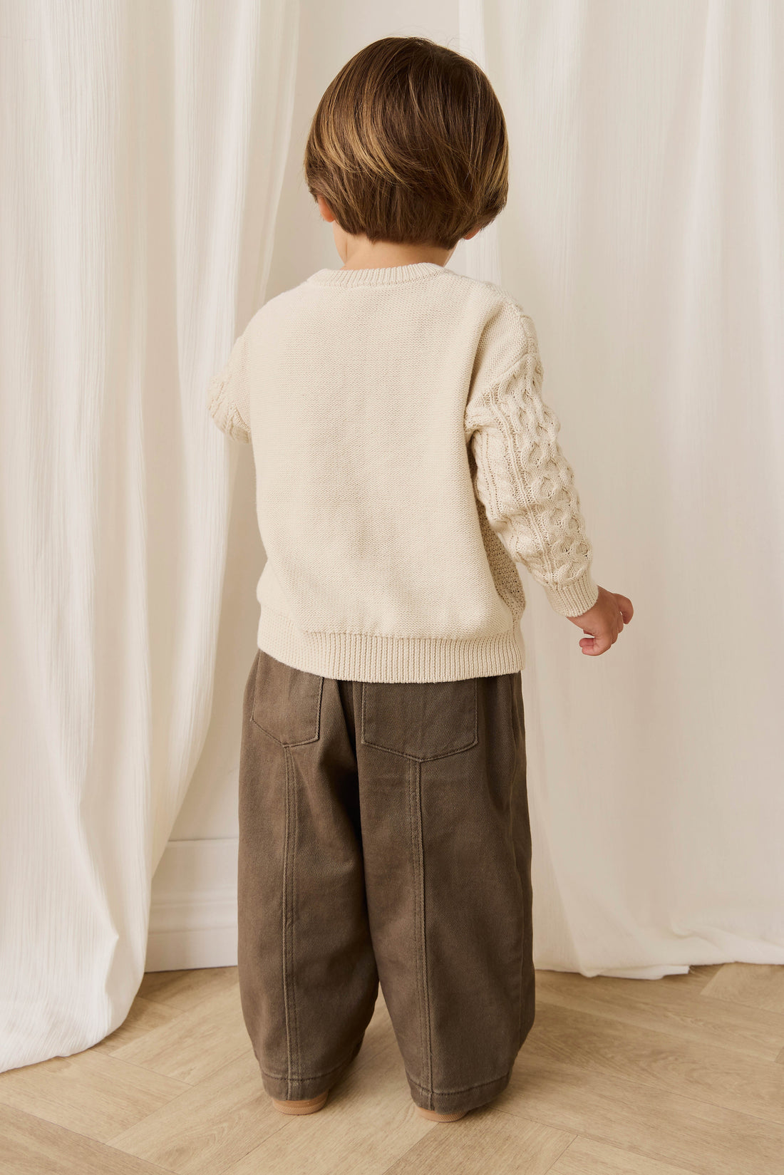 Sawyer Knit Jumper-Vanilla Childrens Jumper from Jamie Kay USA