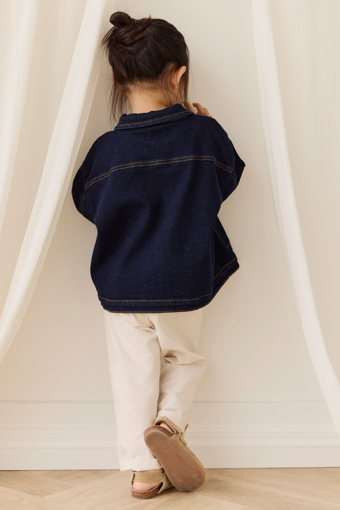 Arbor Jacket - Mid Indigo Denim Childrens Jacket from Jamie Kay USA