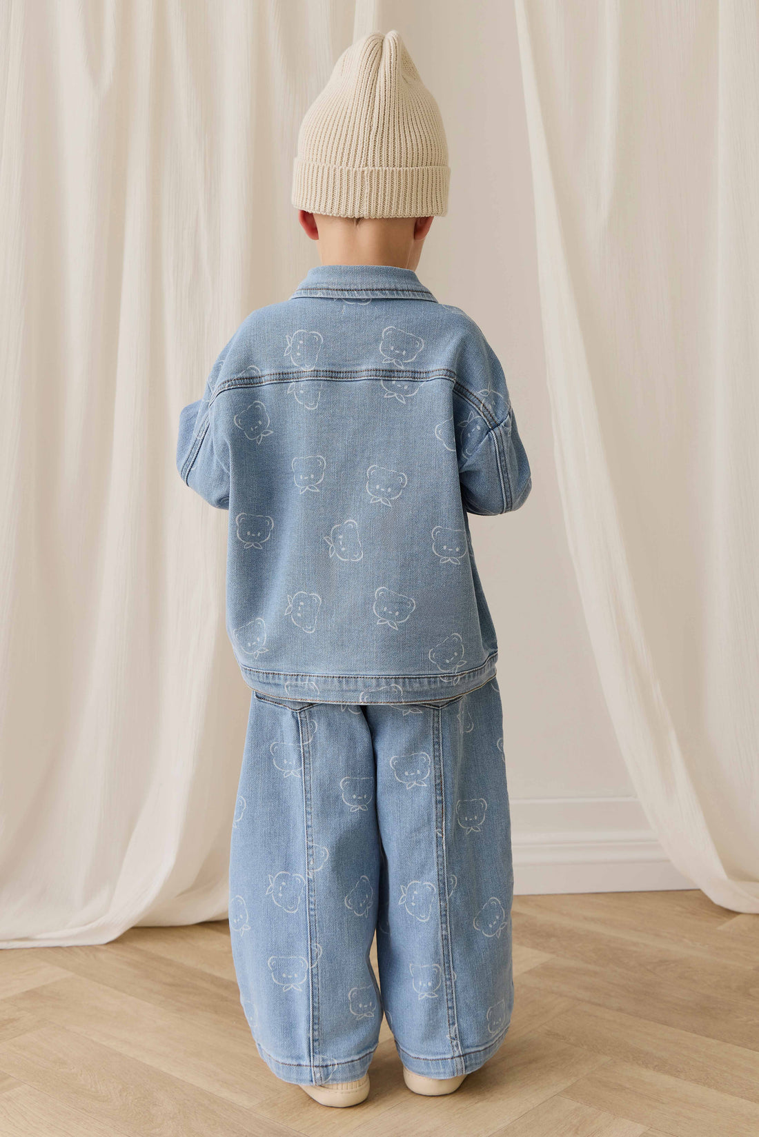 Abel Pant - Bowie Bear Denim Childrens Pant from Jamie Kay USA