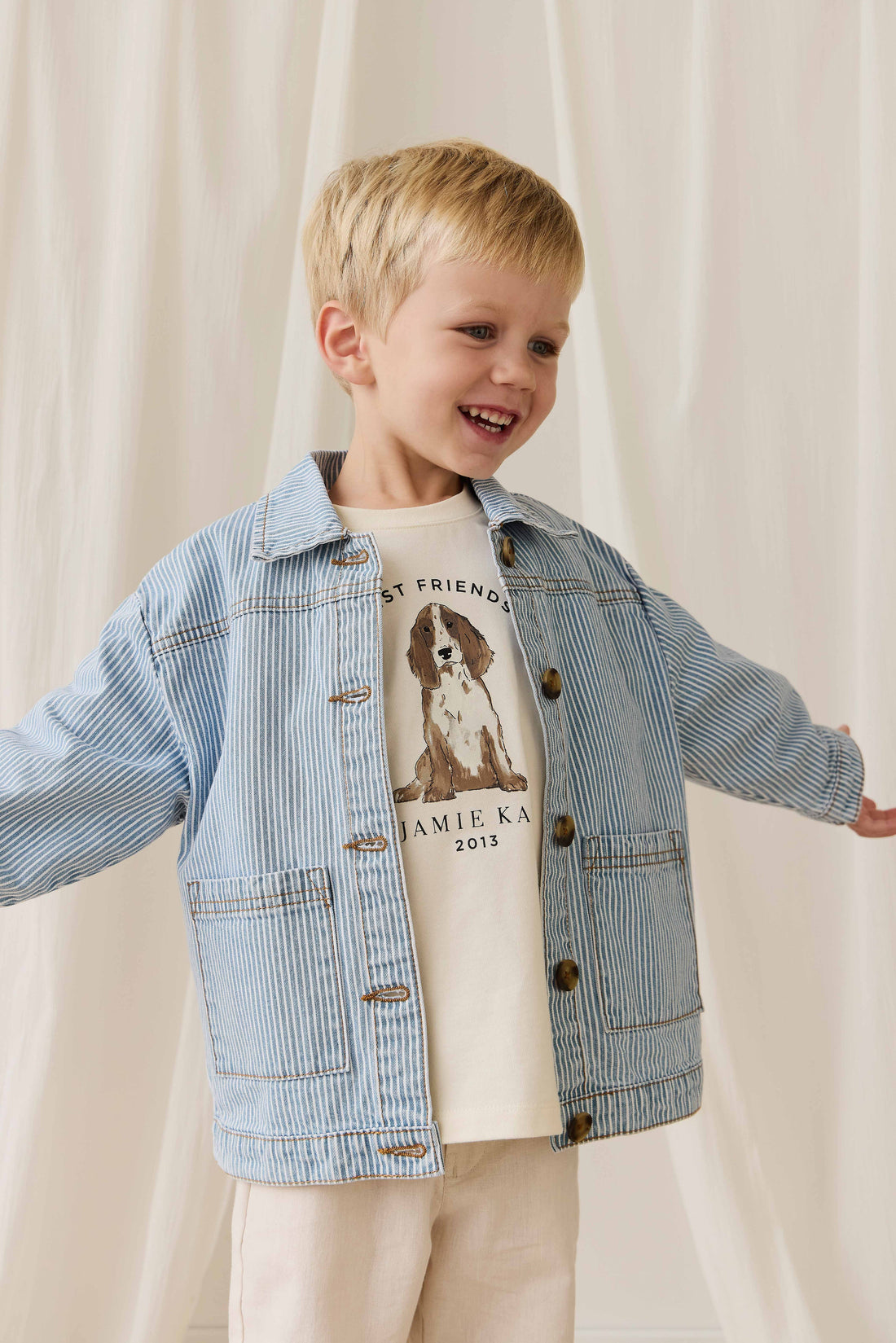 Axel Jacket - Holiday Stripe Childrens Jacket from Jamie Kay USA