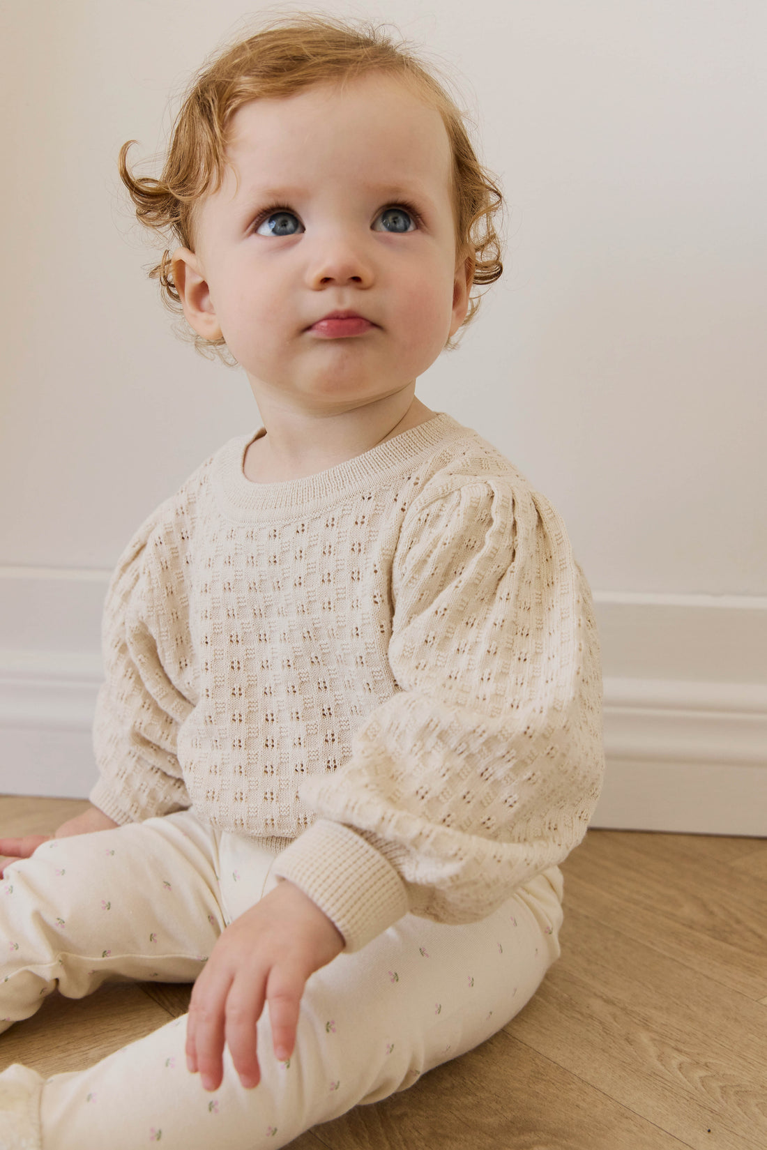 Organic Cotton Everyday Legging - Ditsy Cherries Childrens Legging from Jamie Kay USA