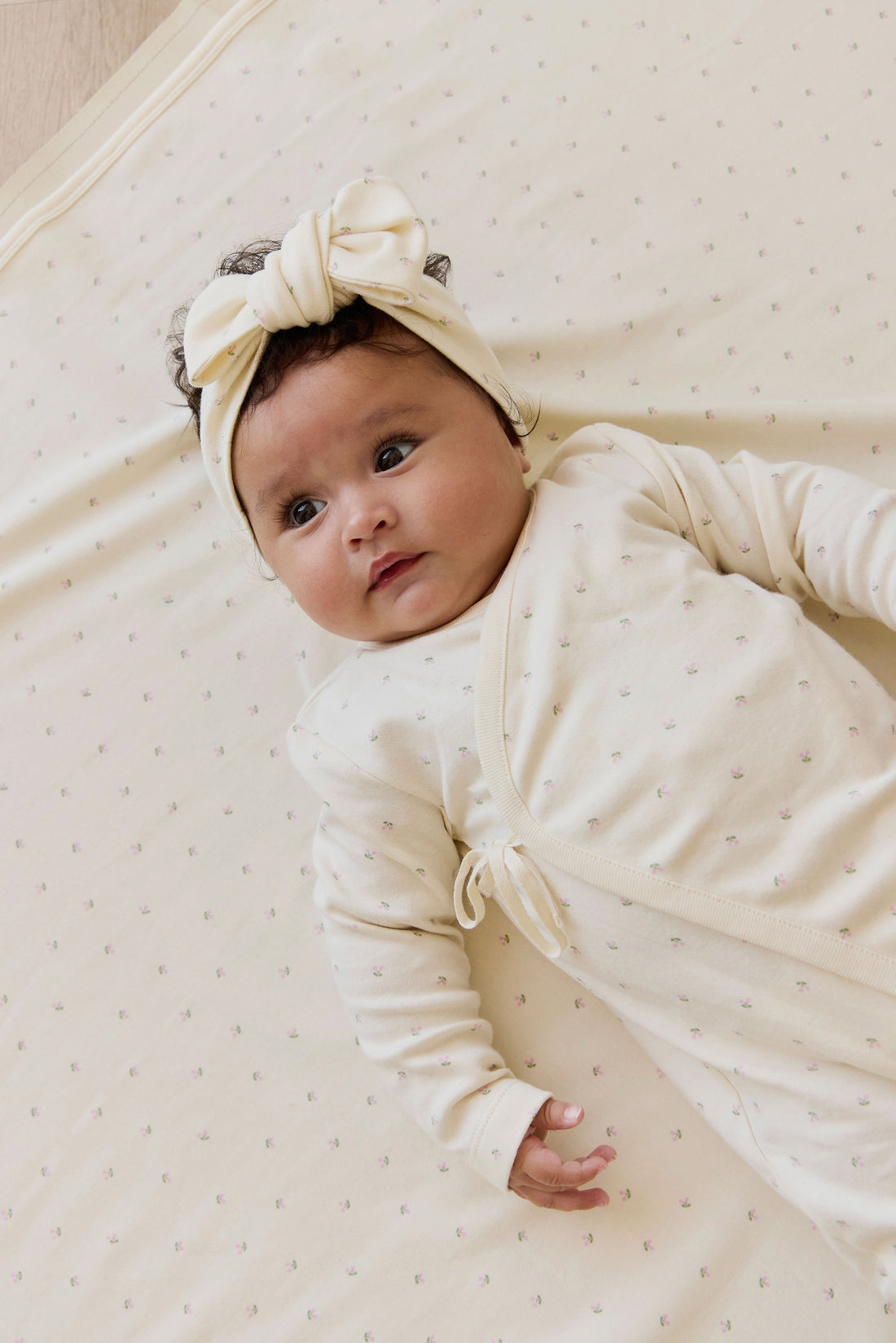 Organic Cotton Estelle Onepiece - Ditsy Cherries Childrens Onepiece from Jamie Kay USA