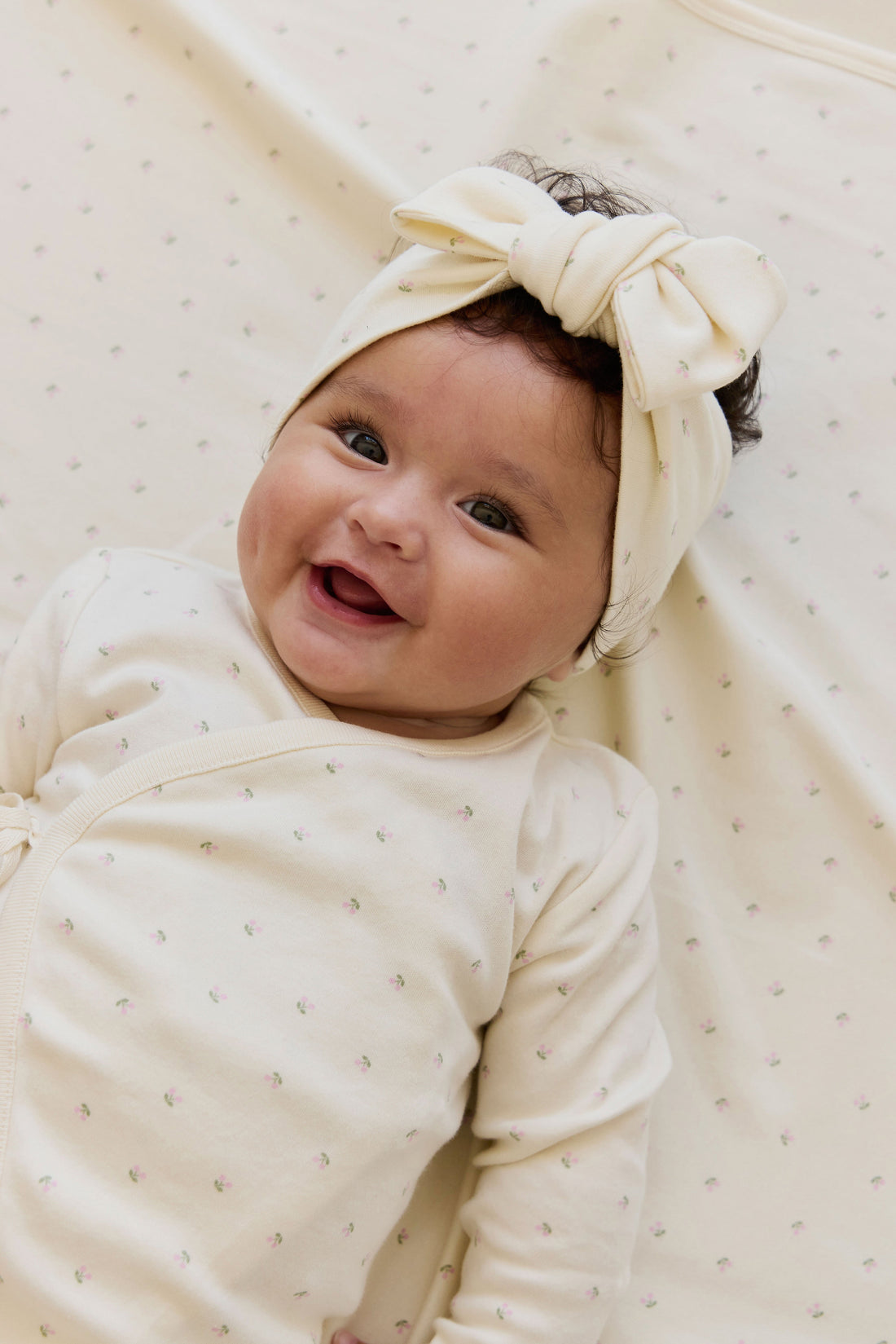 Organic Cotton Estelle Onepiece - Ditsy Cherries Childrens Onepiece from Jamie Kay USA