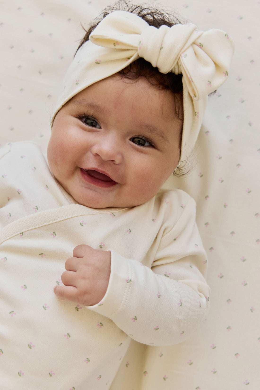 Organic Cotton Estelle Onepiece - Ditsy Cherries Childrens Onepiece from Jamie Kay USA