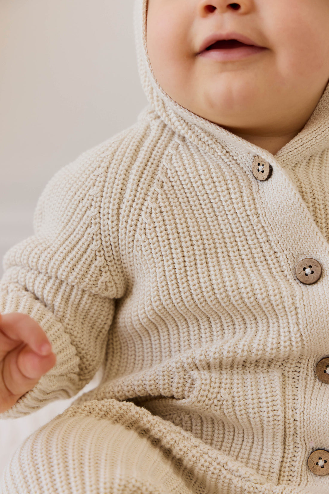 Bear Knit Onepiece - Vanilla Childrens Onepiece from Jamie Kay USA