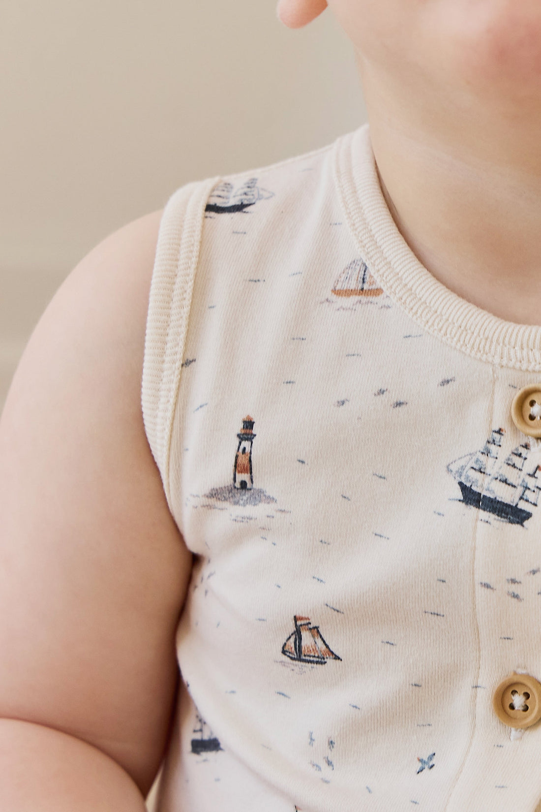 Organic Cotton Rupert Onepiece-Sailing Day Childrens Onepiece from Jamie Kay USA