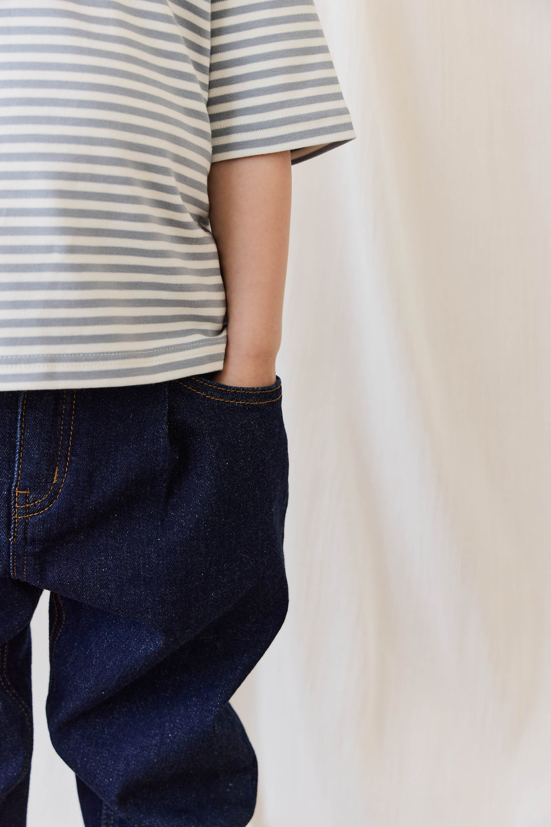 Rueben Pant-Mid Indigo Denim Childrens Pant from Jamie Kay USA