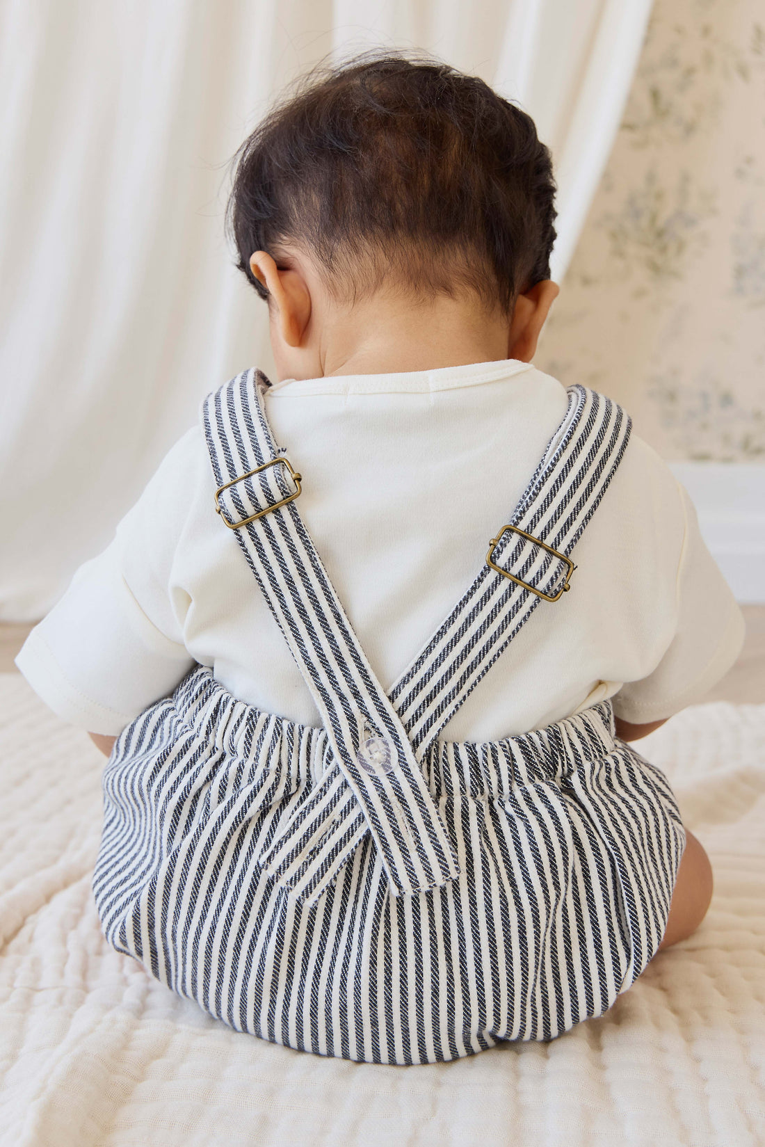 Pax Playsuit-Sailor Stripe Eclipse / Cloud Childrens Playsuit from Jamie Kay USA