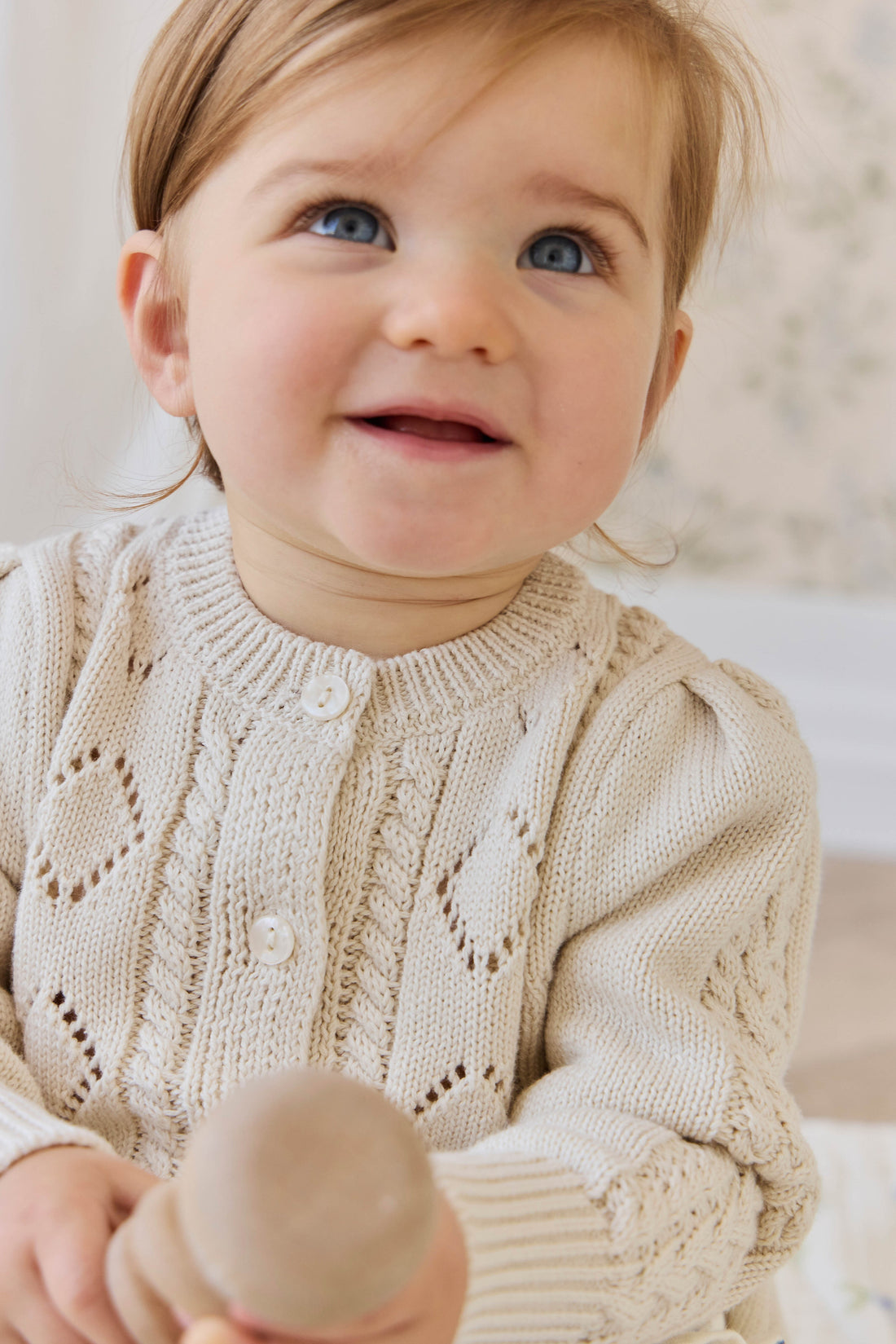 Annabelle Cardigan-Vanilla Childrens Cardigan from Jamie Kay USA