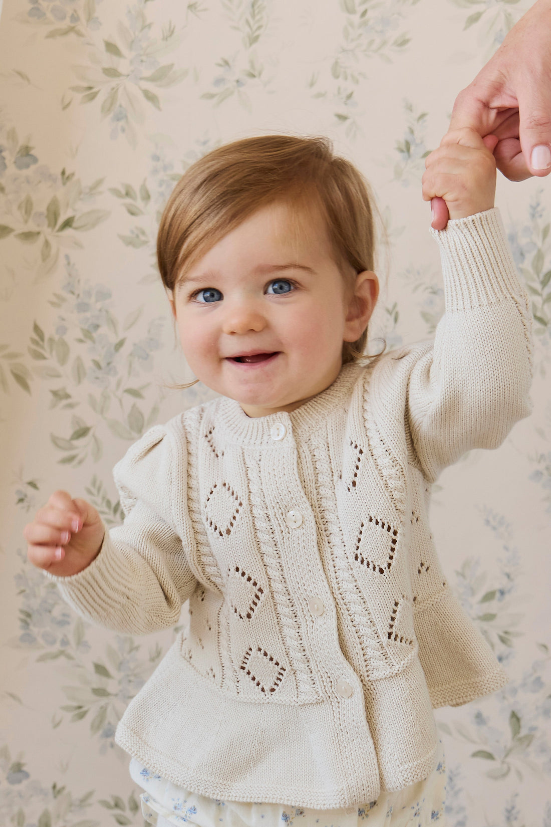 Annabelle Cardigan-Vanilla Childrens Cardigan from Jamie Kay USA
