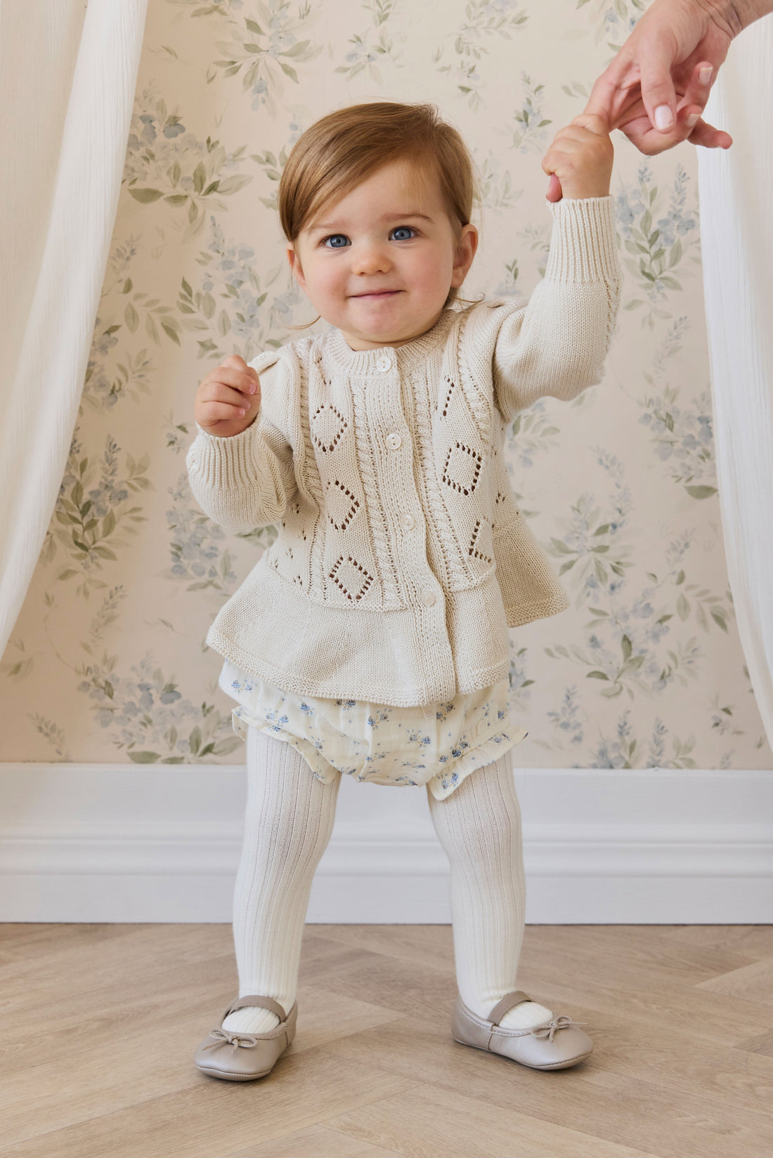 Annabelle Cardigan-Vanilla Childrens Cardigan from Jamie Kay USA