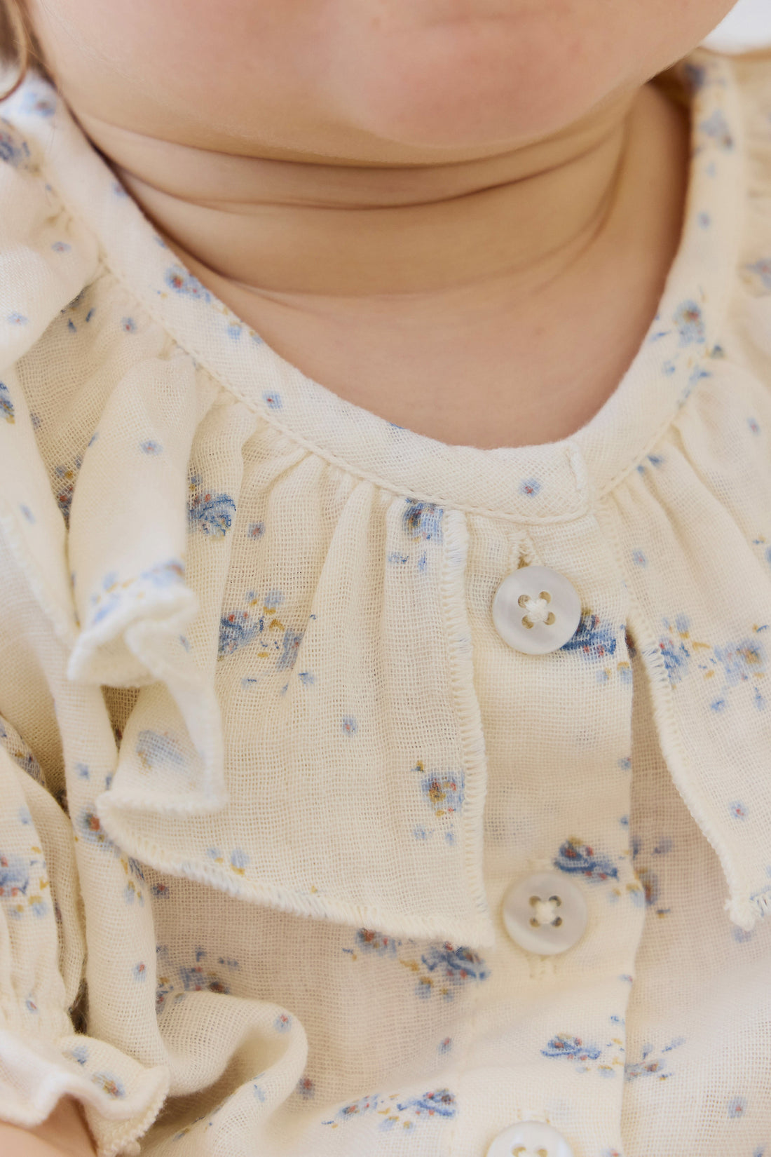 Organic Cotton Muslin Alora Top-Molly Blue Childrens Top from Jamie Kay USA