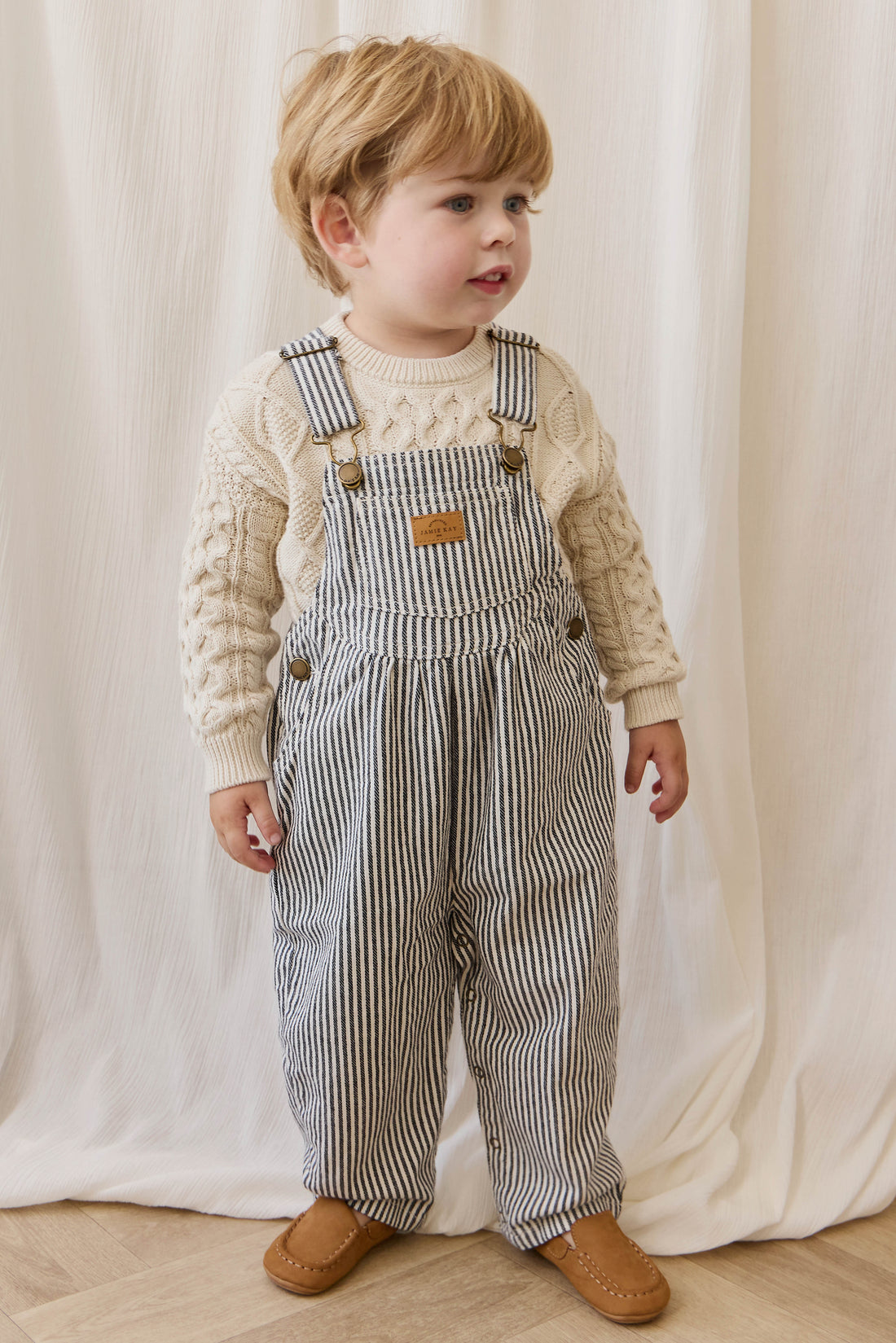 Cecil Overall-Sailor Stripe Eclipse / Cloud Childrens Overall from Jamie Kay USA
