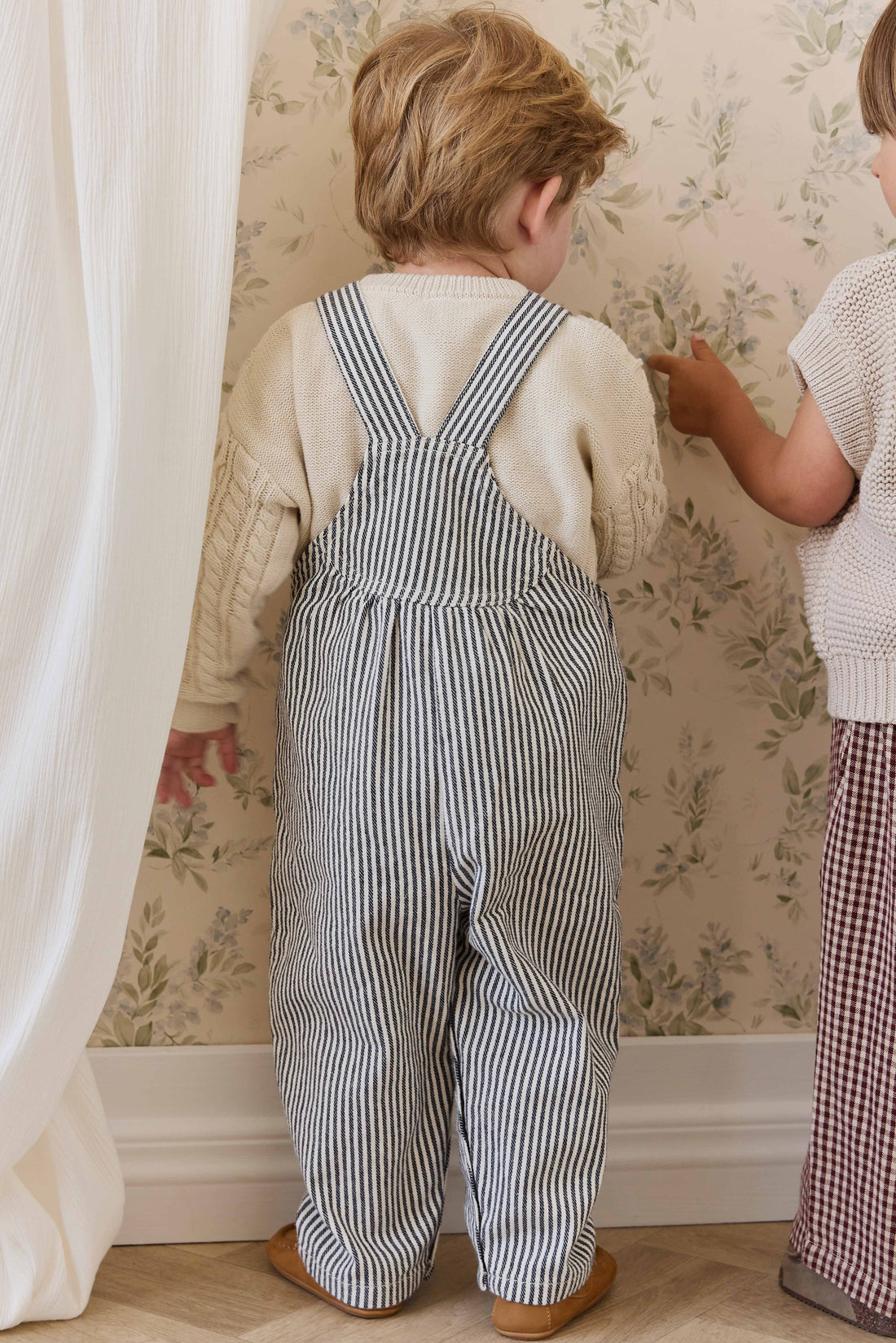 Cecil Overall-Sailor Stripe Eclipse / Cloud Childrens Overall from Jamie Kay USA