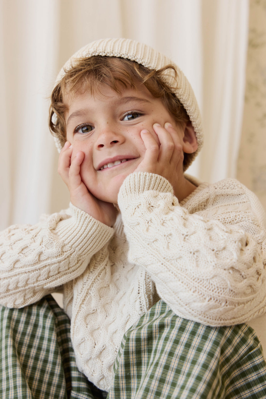 Organic Cotton Kenji Pant - Ravine Check Childrens Pant from Jamie Kay USA