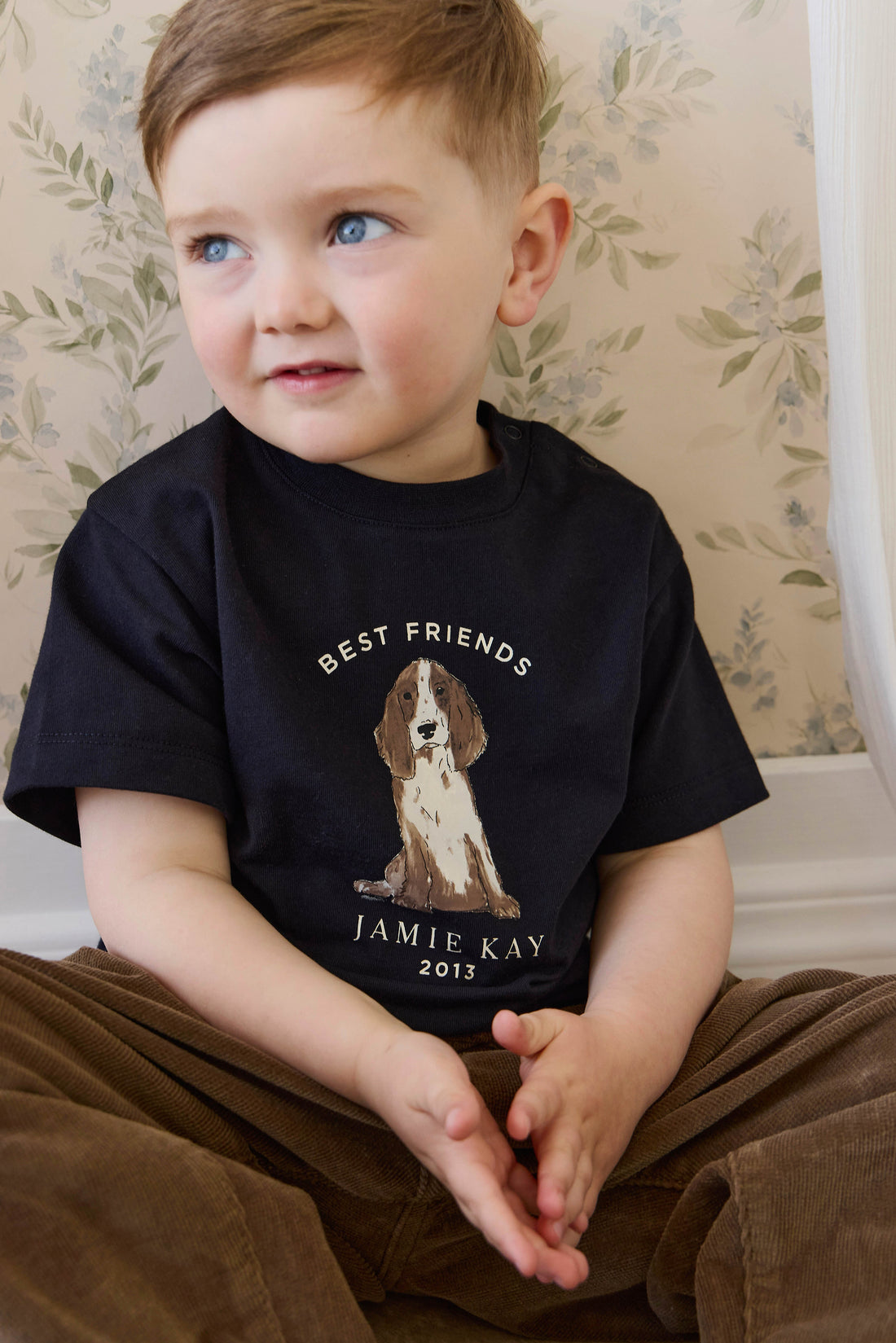 Organic Cotton Bjorn Tee-Dark Navy Best Friends Childrens Top from Jamie Kay USA