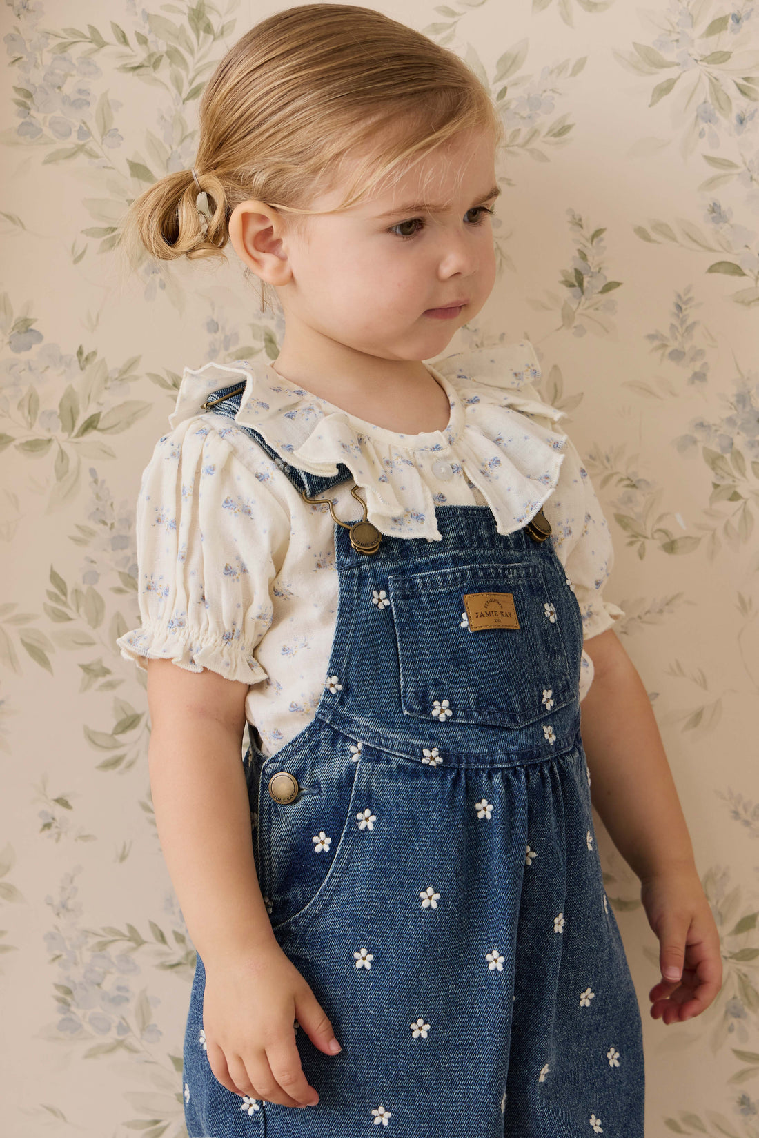 Cecil Overall-Josie Floral Denim Childrens Overall from Jamie Kay USA
