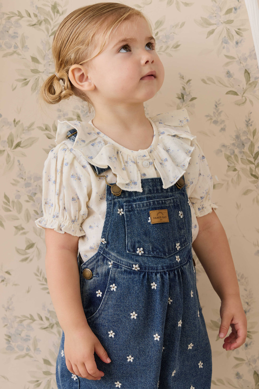 Cecil Overall-Josie Floral Denim Childrens Overall from Jamie Kay USA