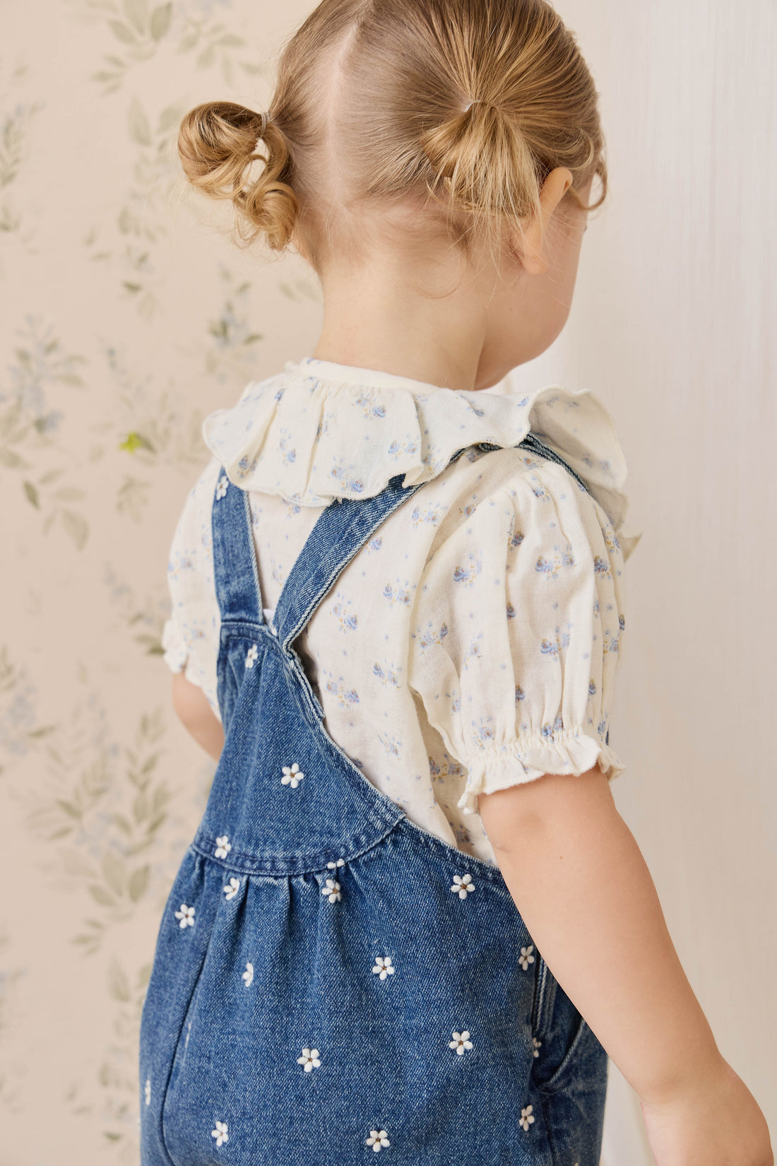 Cecil Overall-Josie Floral Denim Childrens Overall from Jamie Kay USA