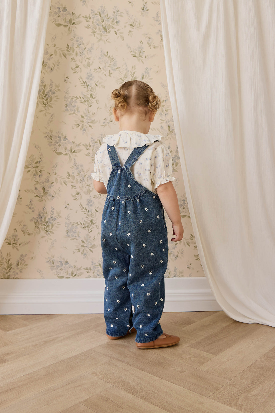Cecil Overall-Josie Floral Denim Childrens Overall from Jamie Kay USA