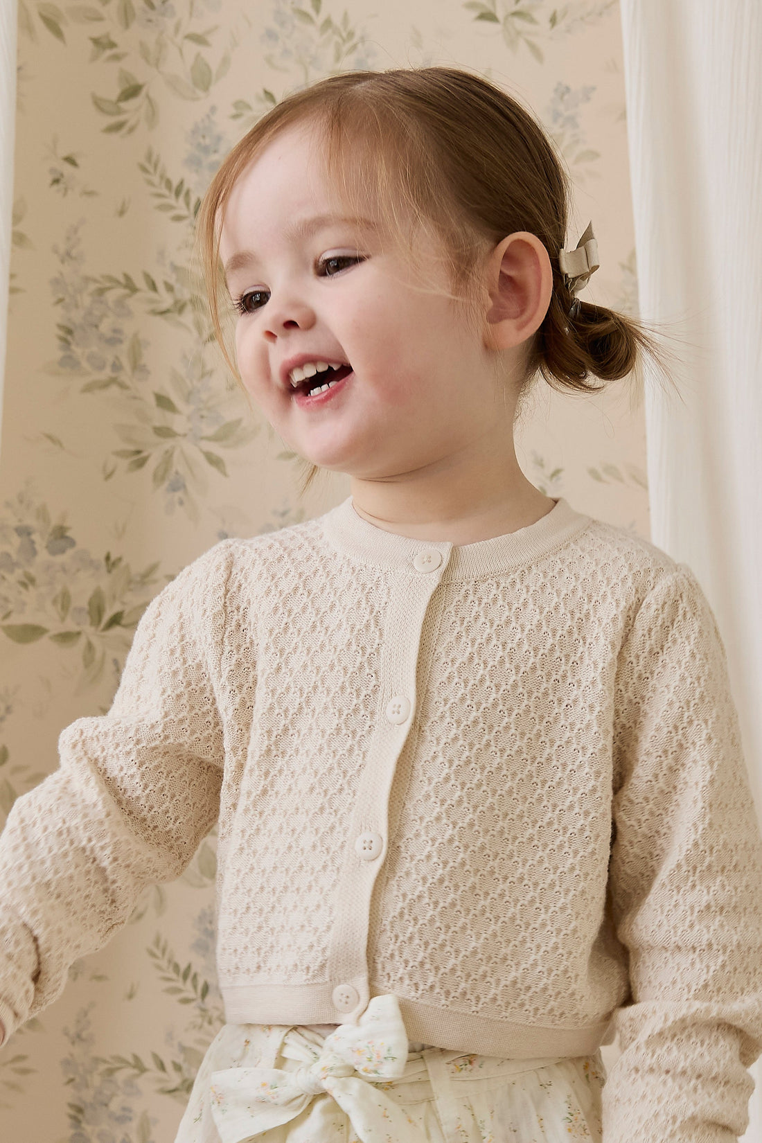 Clementine Cardigan-Vanilla Childrens Cardigan from Jamie Kay USA