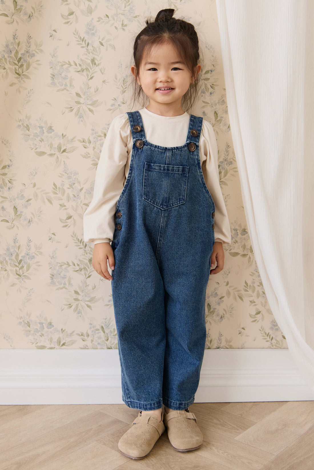 Pima Cotton Nylah Top - Vanilla Childrens Top from Jamie Kay USA