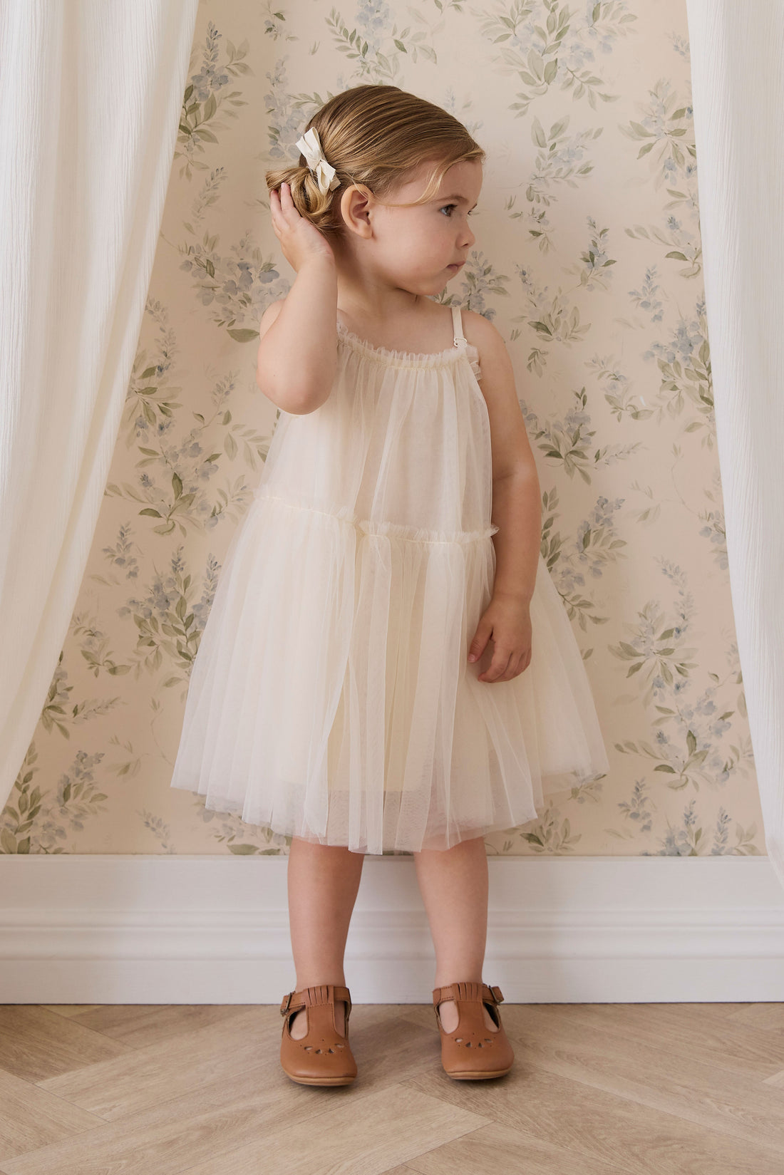 Nylah Dress-Swan Childrens Dress from Jamie Kay USA