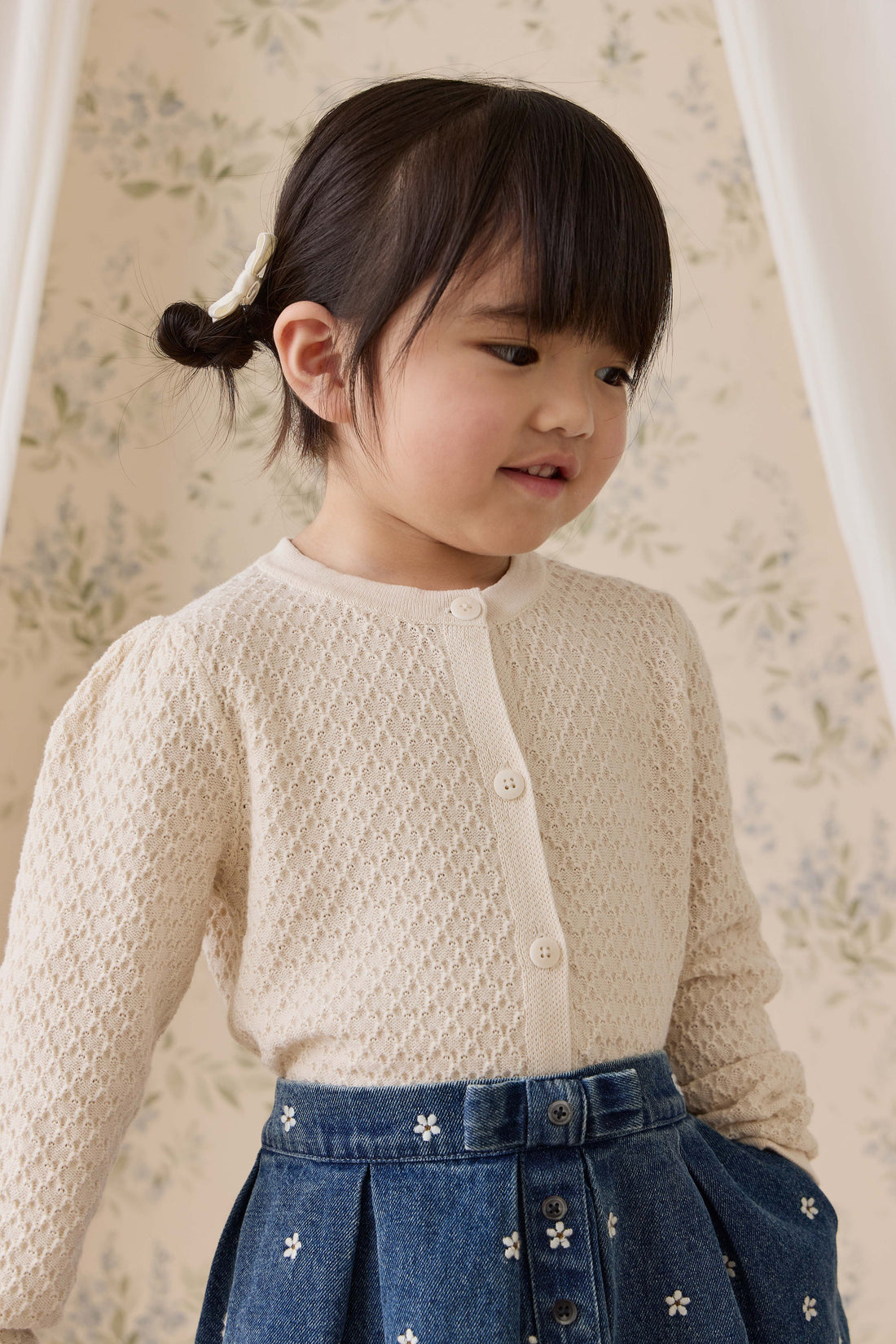 Clementine Cardigan-Vanilla Childrens Cardigan from Jamie Kay USA