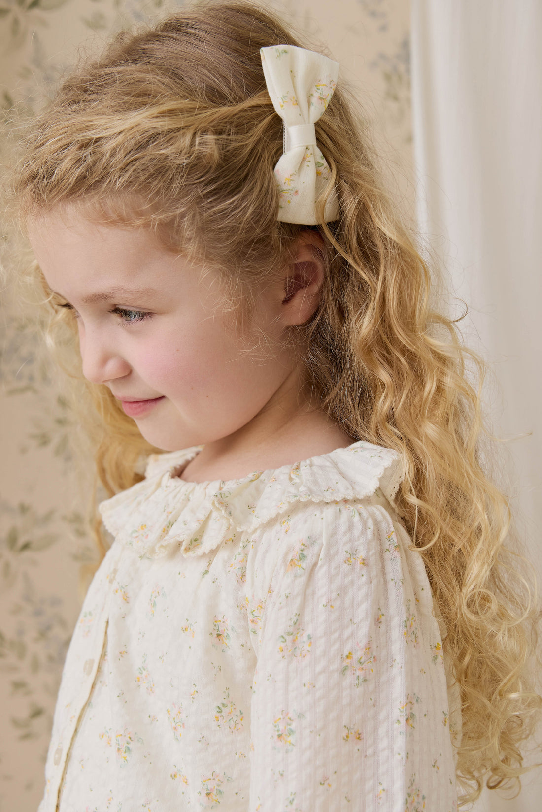 Organic Cotton Cecile Top-Justine Parchment Childrens Top from Jamie Kay USA