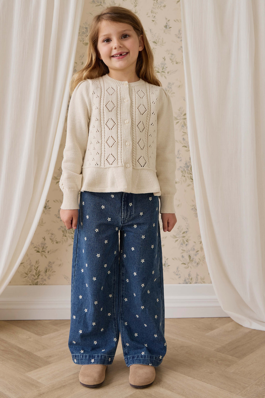 Annabelle Cardigan-Vanilla Childrens Cardigan from Jamie Kay USA