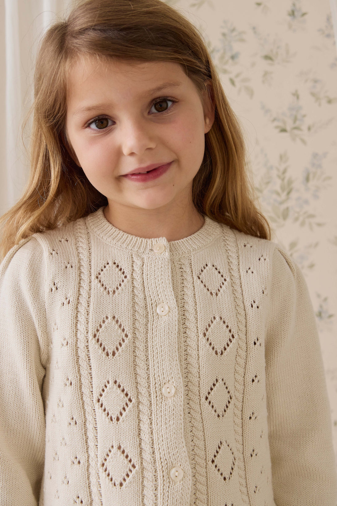 Annabelle Cardigan-Vanilla Childrens Cardigan from Jamie Kay USA