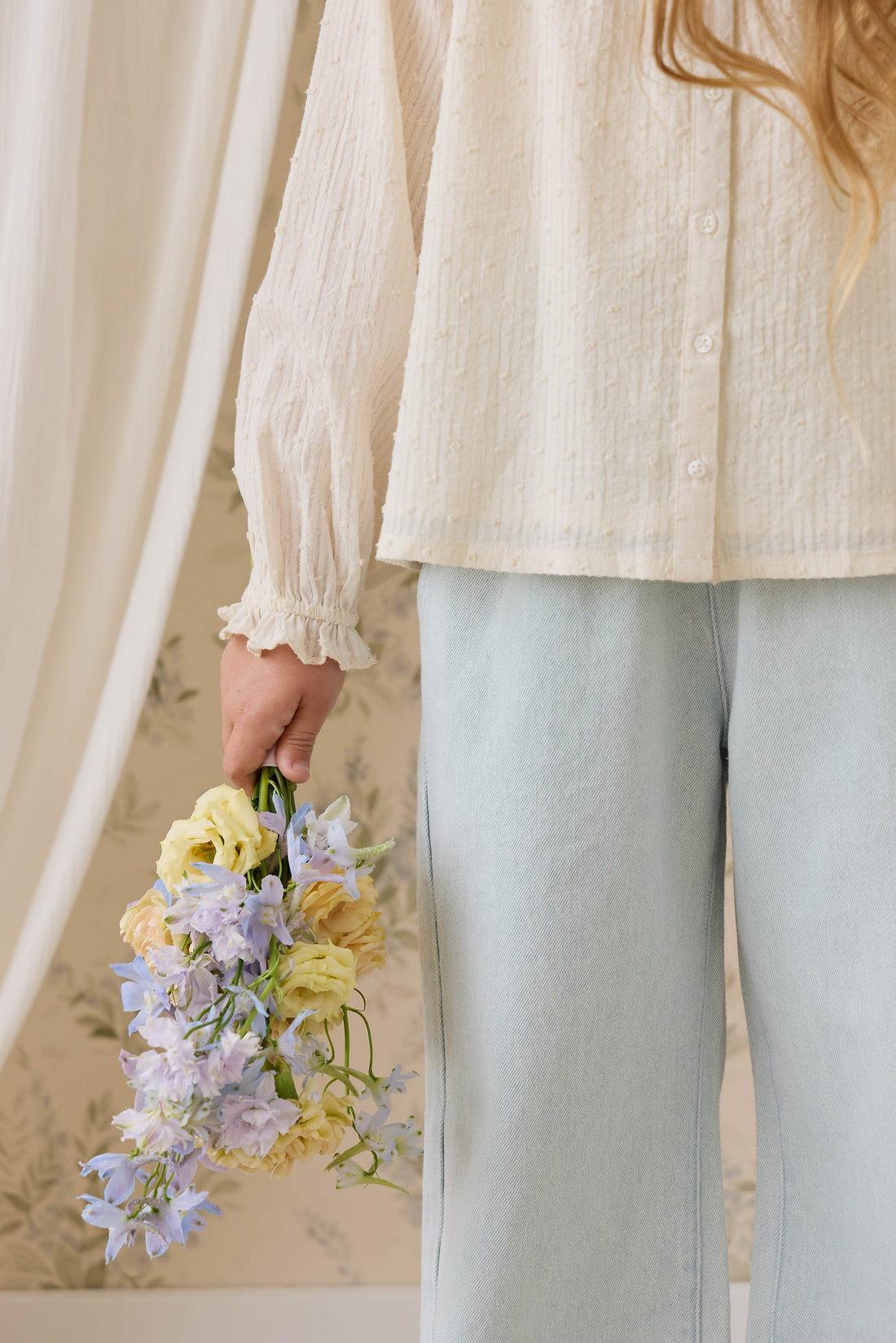 Organic Cotton Cecile Top-Parchment Childrens Top from Jamie Kay USA