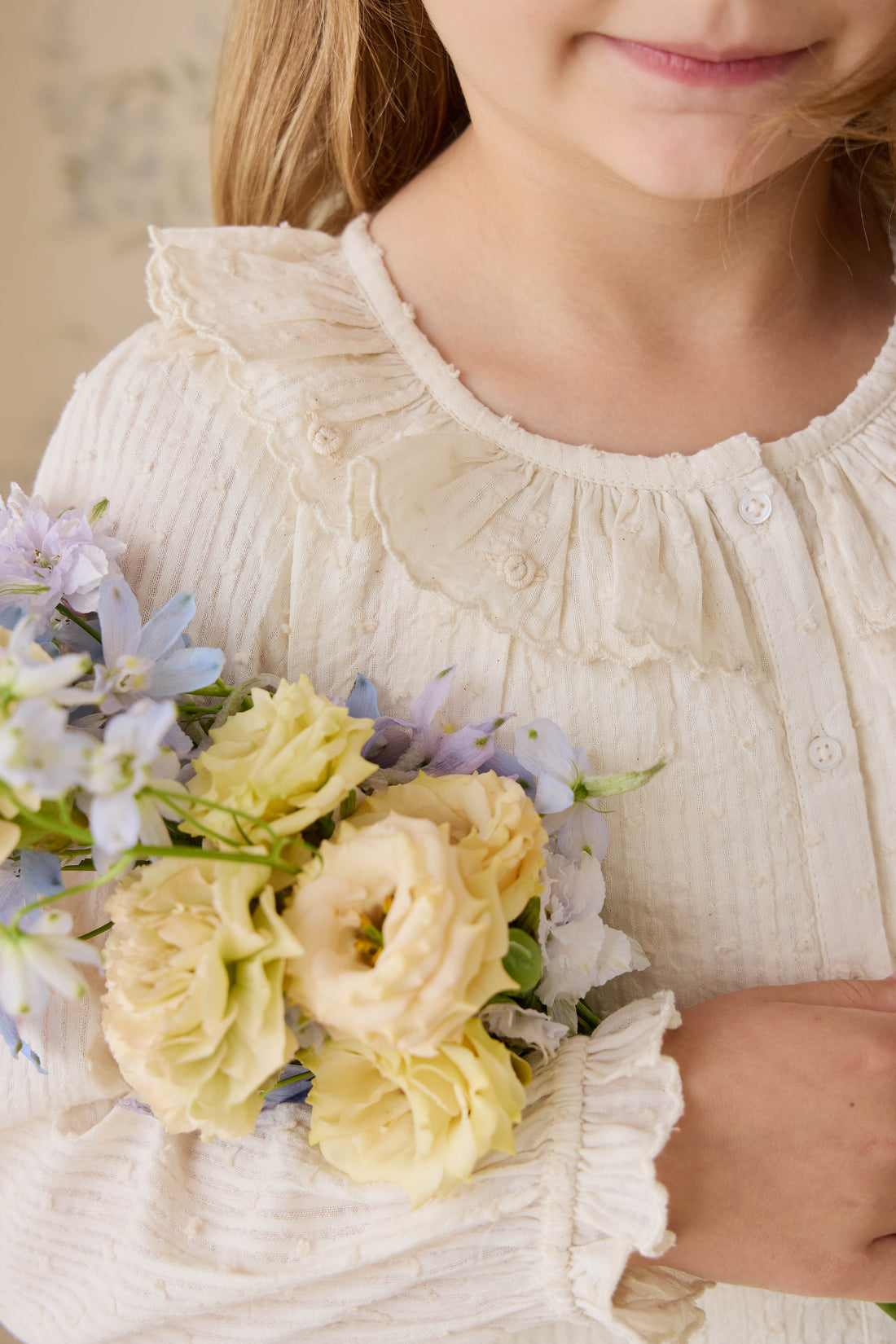 Organic Cotton Cecile Top-Parchment Childrens Top from Jamie Kay USA