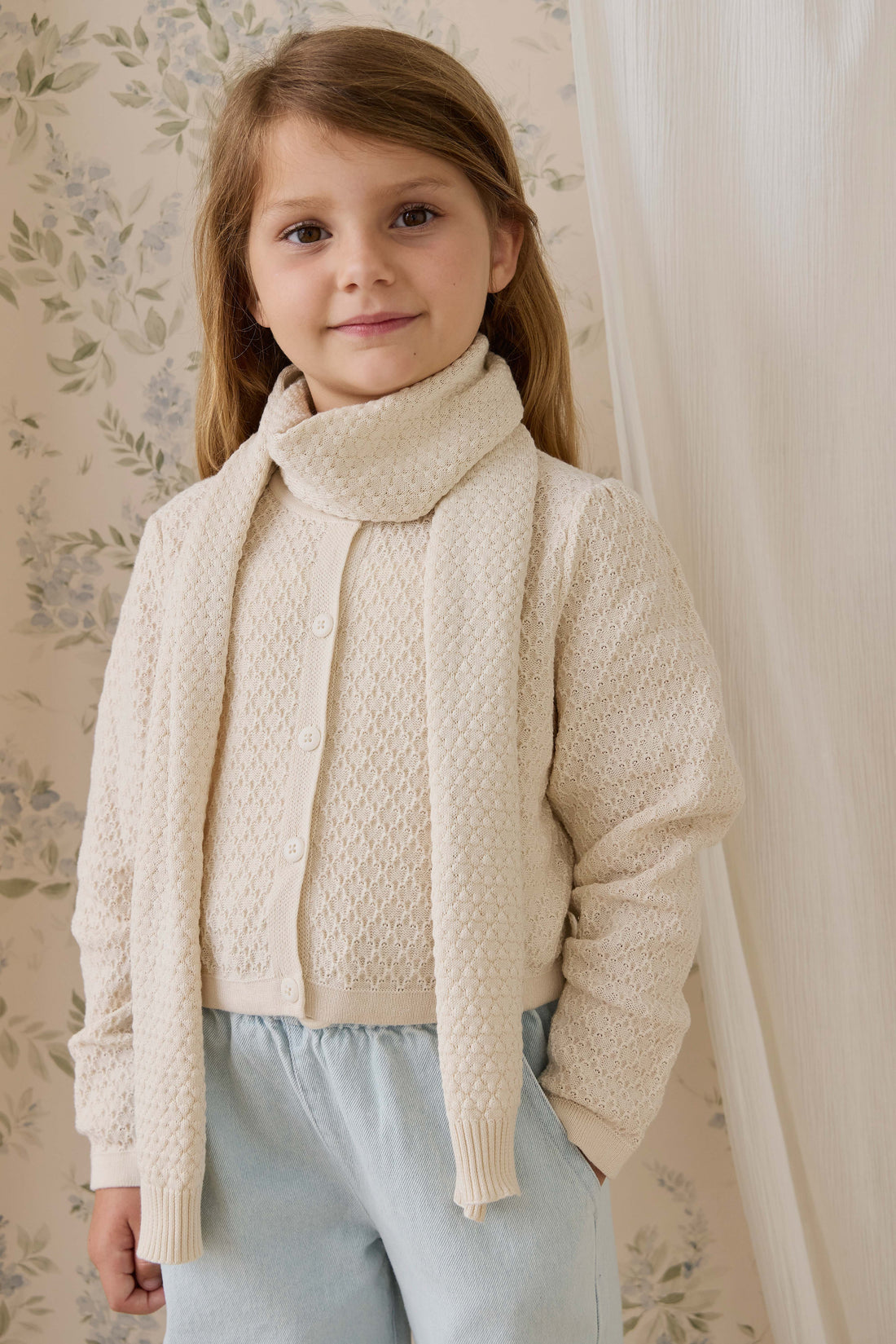 Clementine Cardigan-Vanilla Childrens Cardigan from Jamie Kay USA