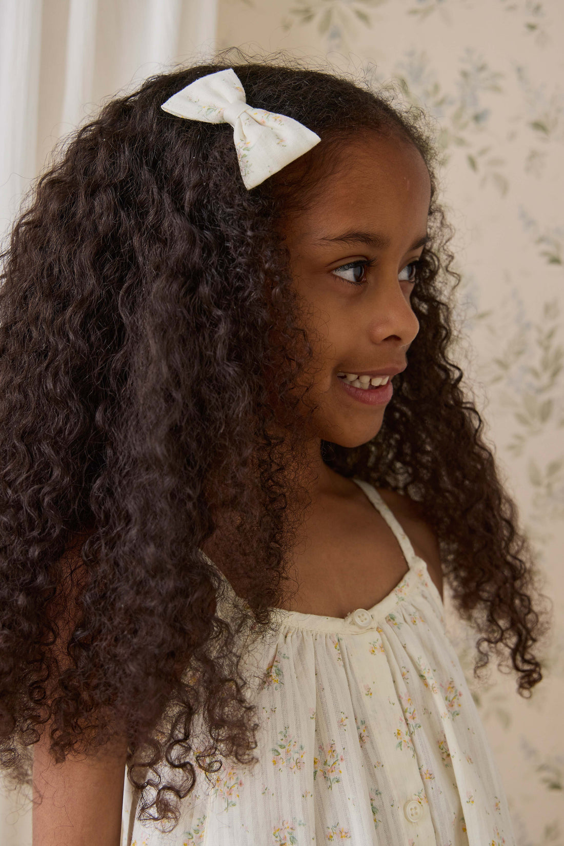 Organic Cotton Desiree Bow-Justine Parchment Childrens Bow from Jamie Kay USA
