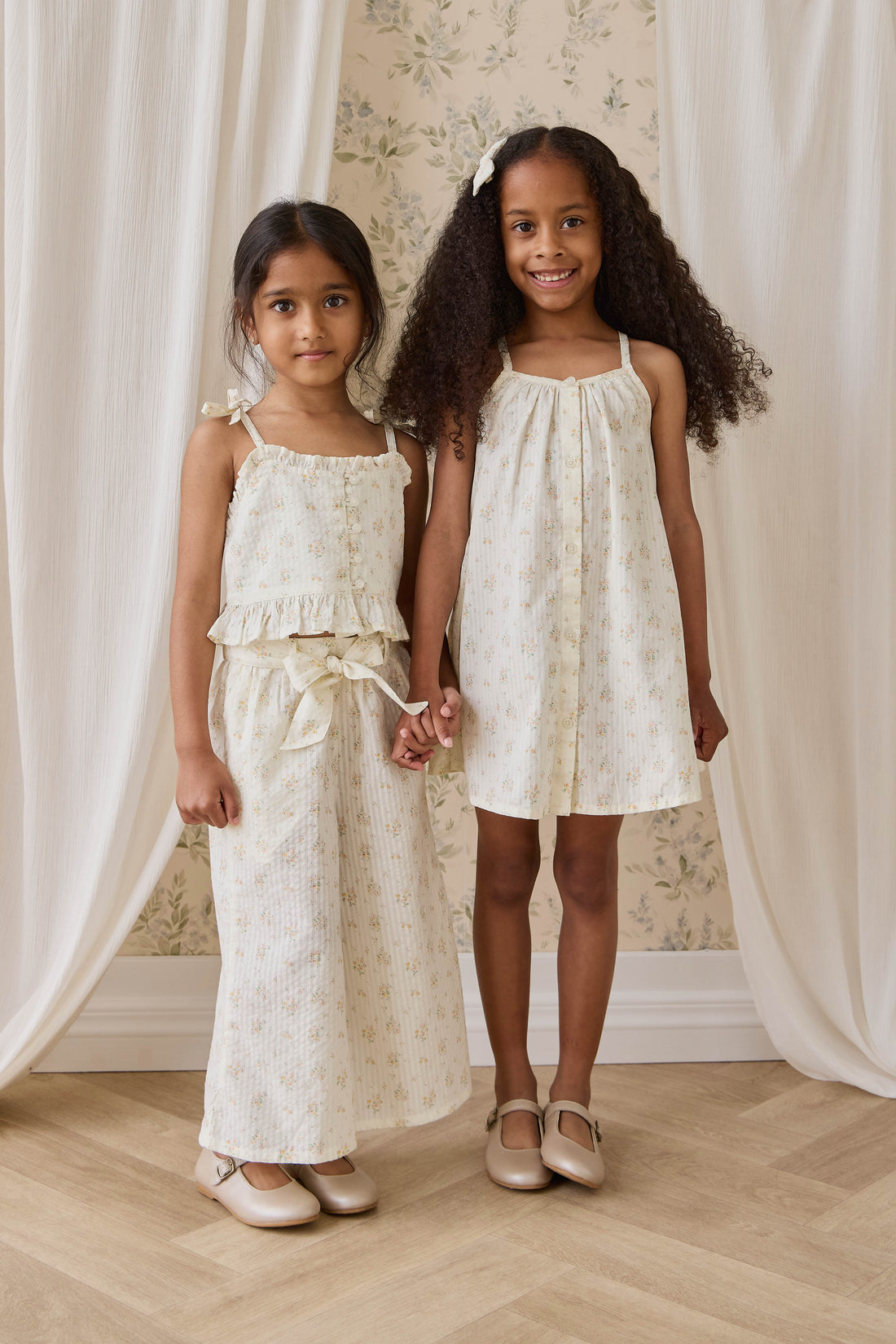 Organic Cotton Cosette Pant-Justine Parchment Childrens Pant from Jamie Kay USA