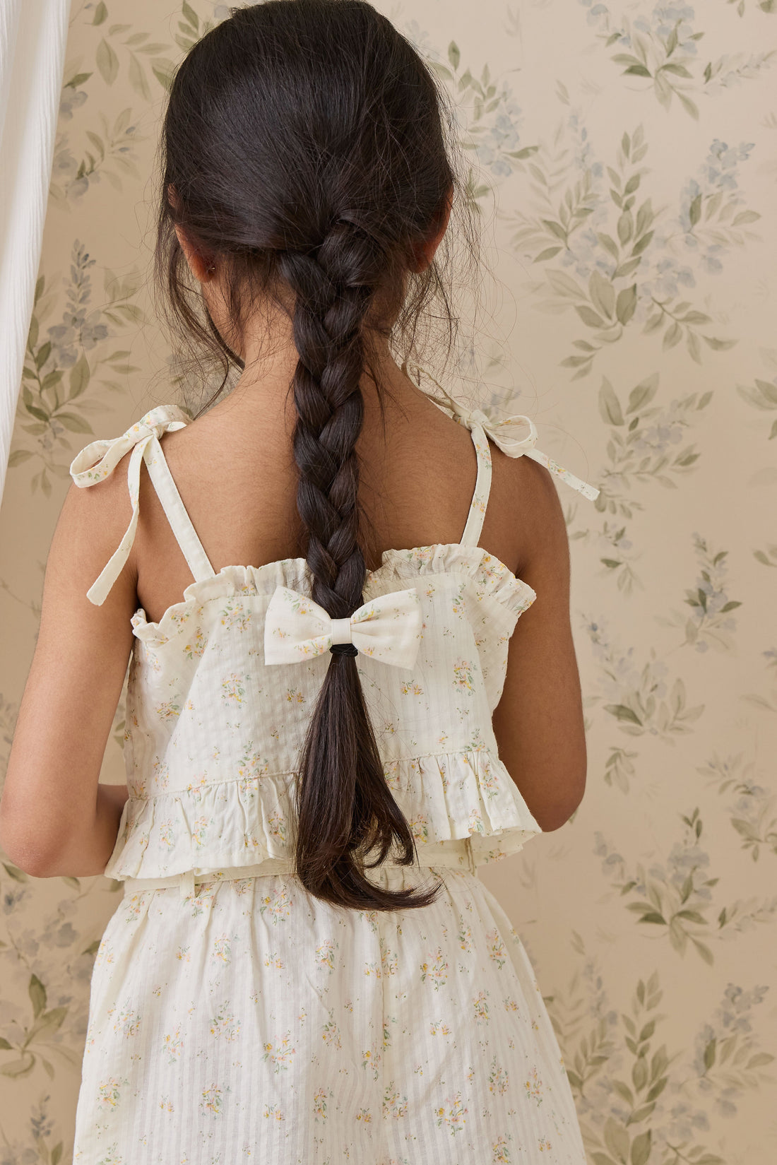 Organic Cotton Desiree Bow-Justine Parchment Childrens Bow from Jamie Kay USA
