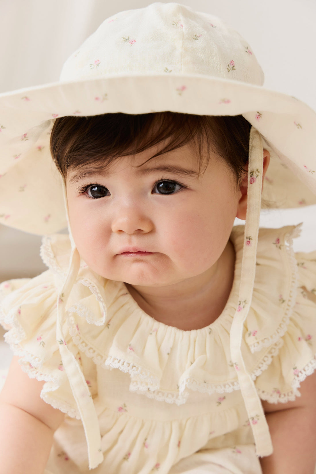 Organic Cotton Muslin Noelle Hat - Willow Rose Childrens Hat from Jamie Kay USA
