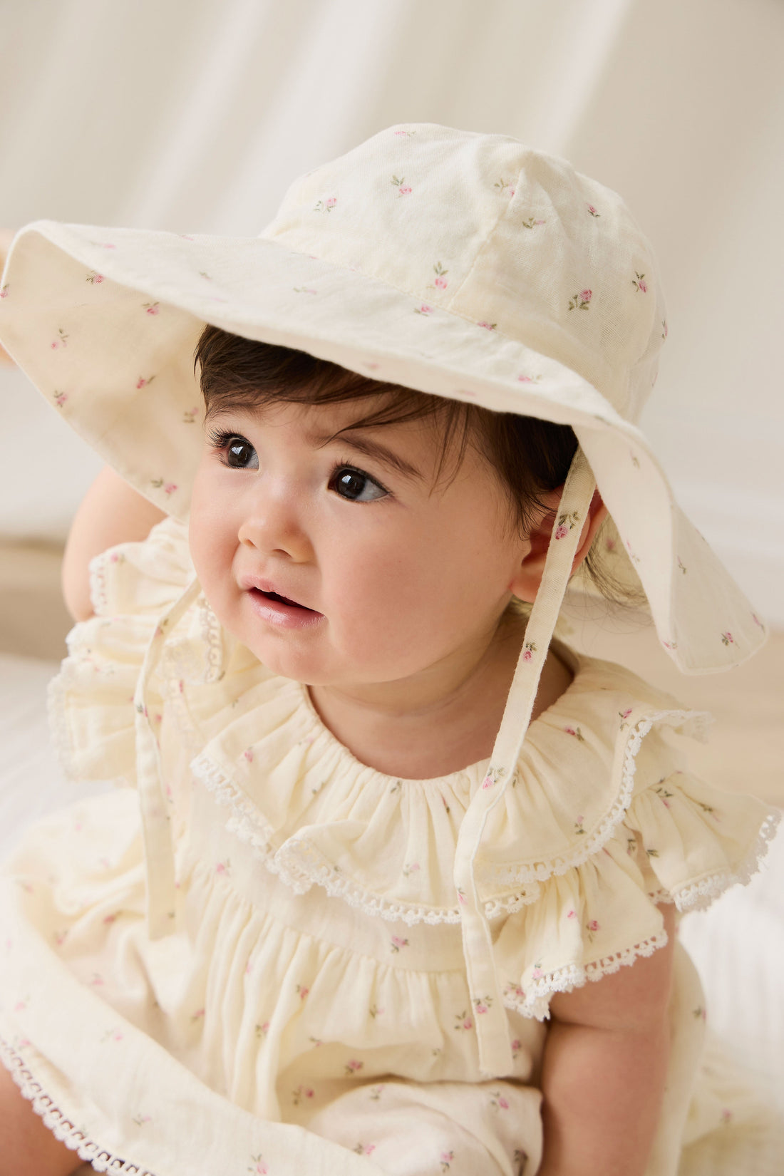 Organic Cotton Muslin Noelle Hat - Willow Rose Childrens Hat from Jamie Kay USA