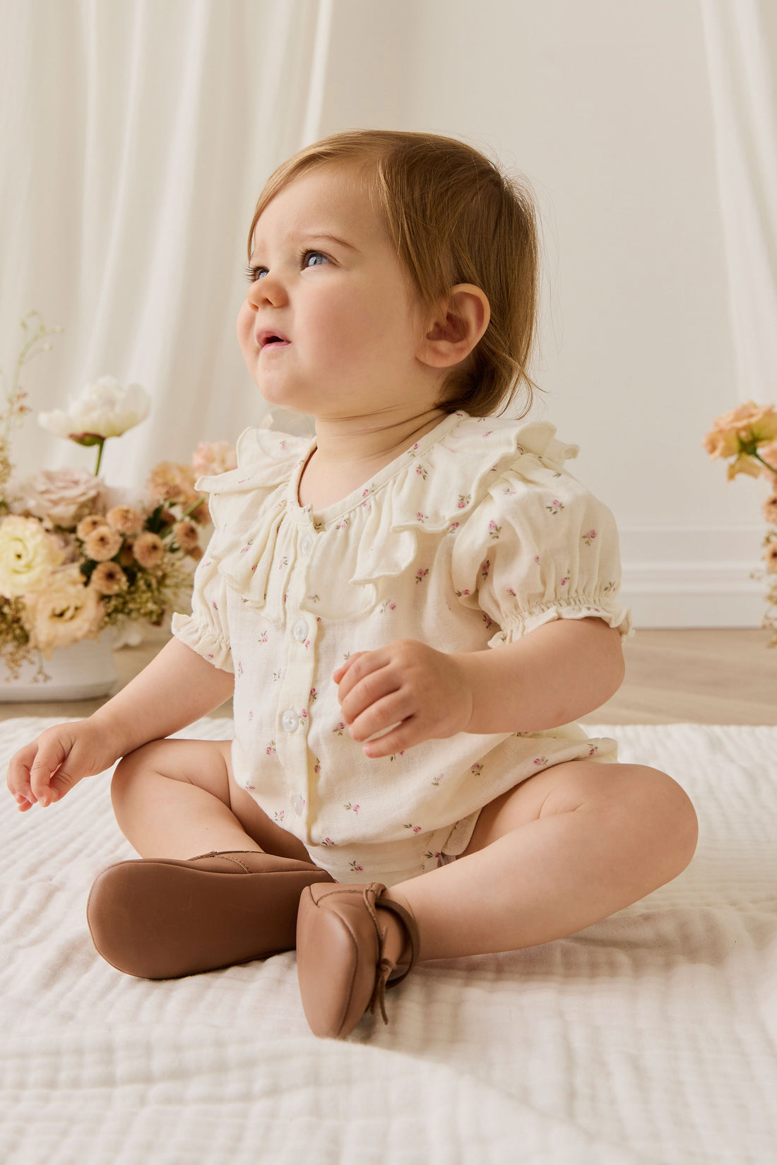 Organic Cotton Muslin Alora Top - Willow Rose Childrens Top from Jamie Kay USA
