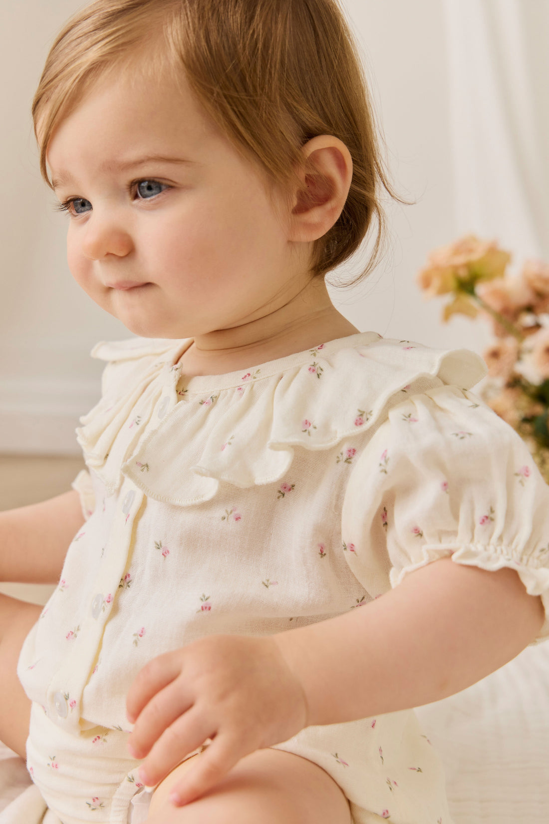 Organic Cotton Muslin Alora Top - Willow Rose Childrens Top from Jamie Kay USA