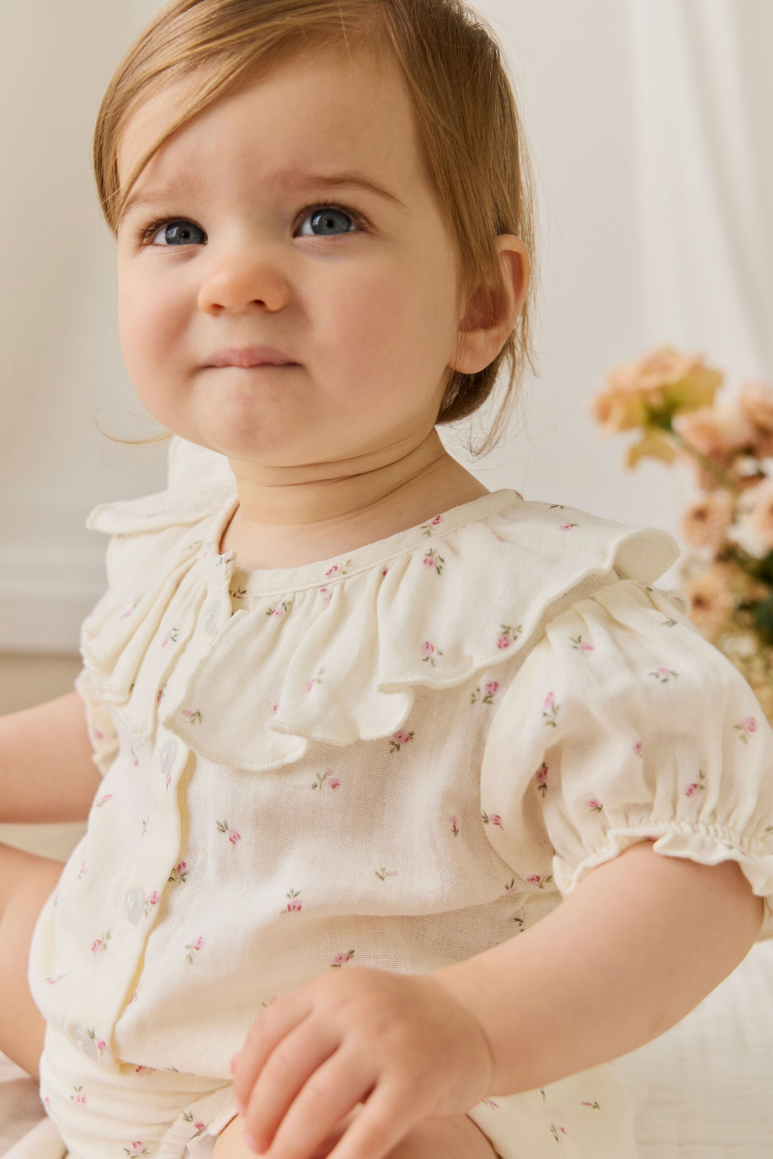 Organic Cotton Muslin Alora Top - Willow Rose Childrens Top from Jamie Kay USA
