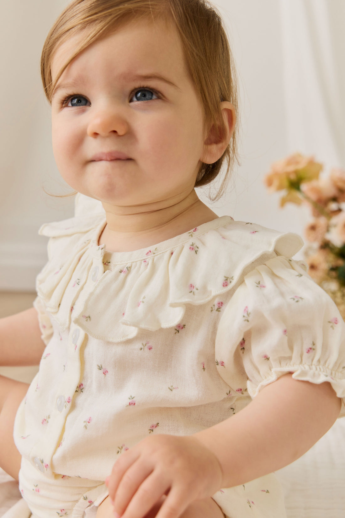 Organic Cotton Muslin Alora Top - Willow Rose Childrens Top from Jamie Kay USA