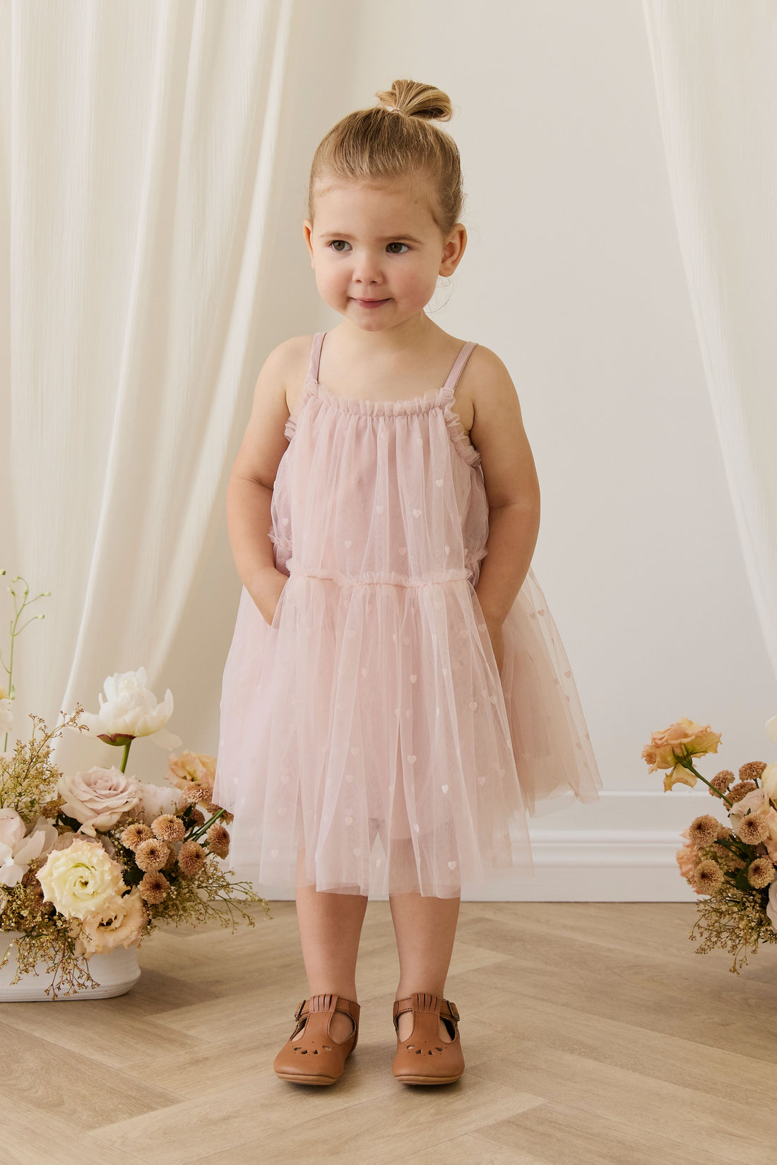 Nylah Dress - Petite Heart Rosie Childrens Dress from Jamie Kay USA