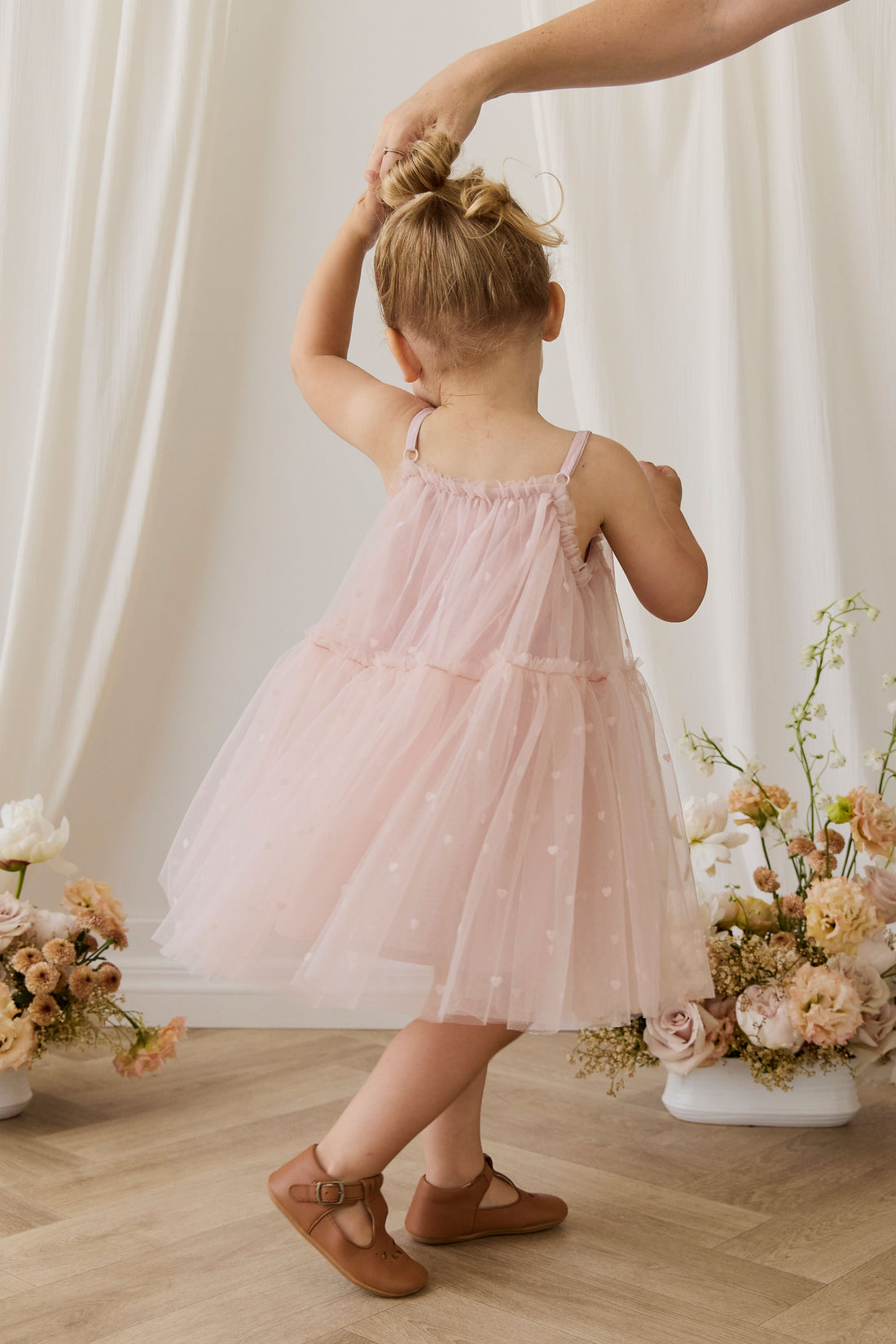 Nylah Dress - Petite Heart Rosie Childrens Dress from Jamie Kay USA