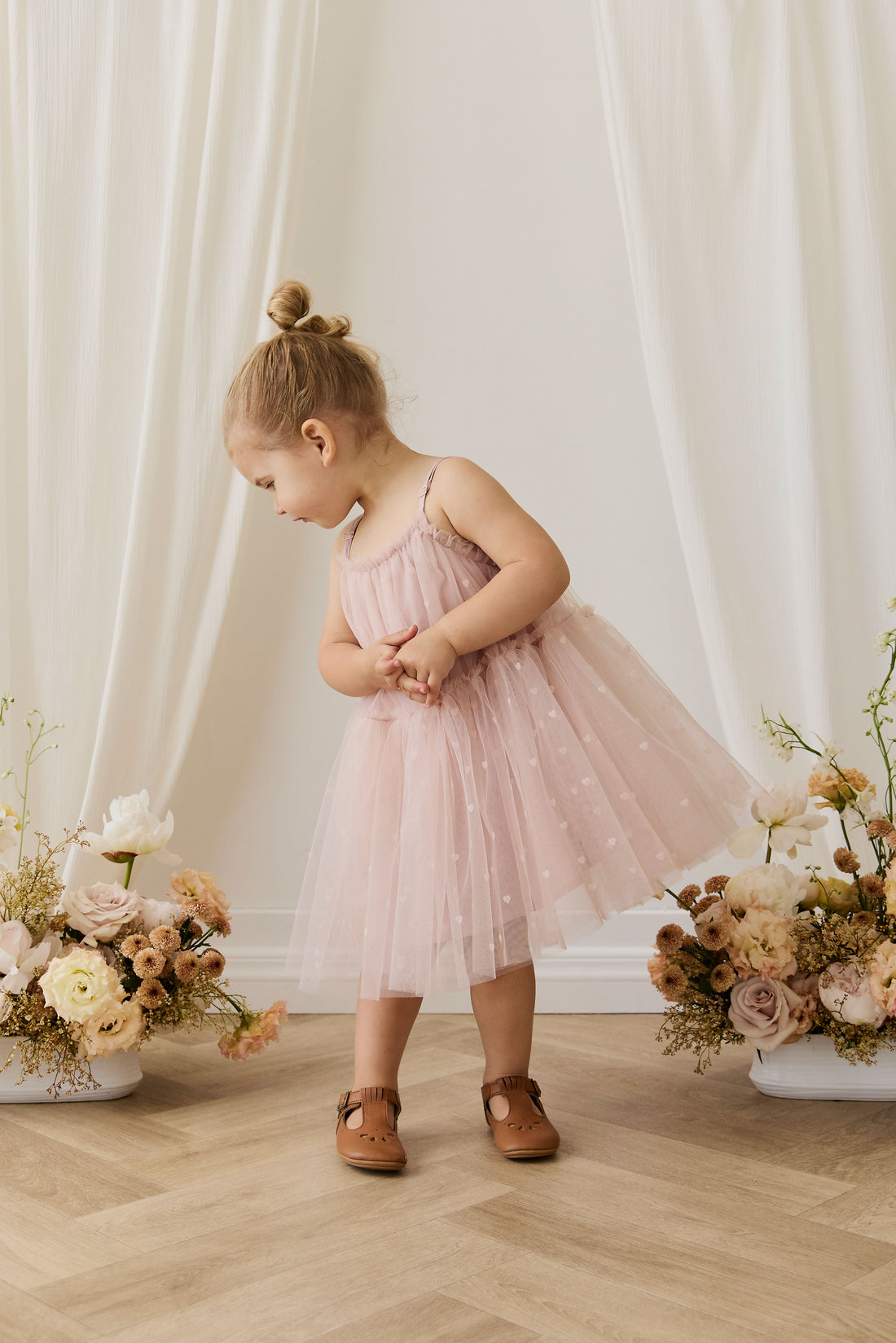 Nylah Dress - Petite Heart Rosie Childrens Dress from Jamie Kay USA