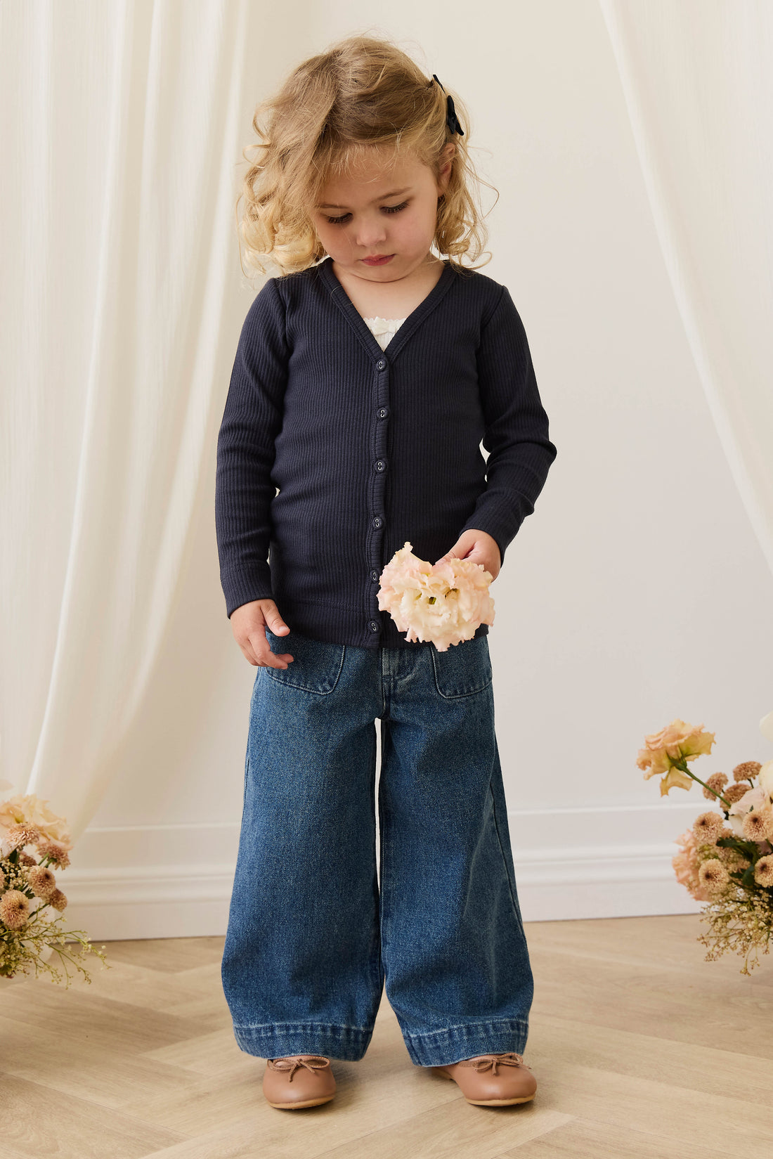 Organic Cotton Modal Cardigan - Eclipse Childrens Cardigan from Jamie Kay USA